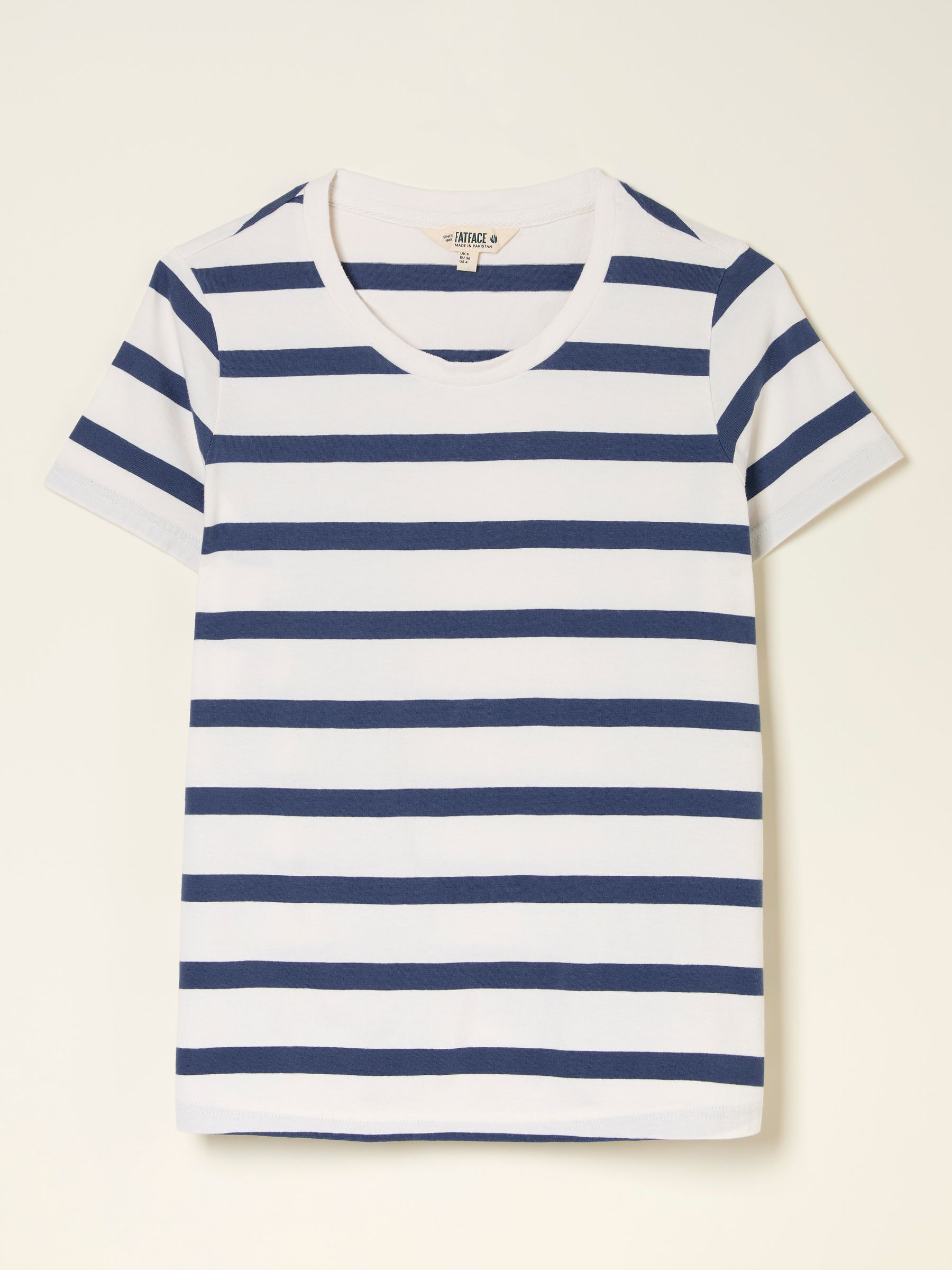 Natalie Ivory Short Sleeve Stripe T Shirt - Image 6 of 6