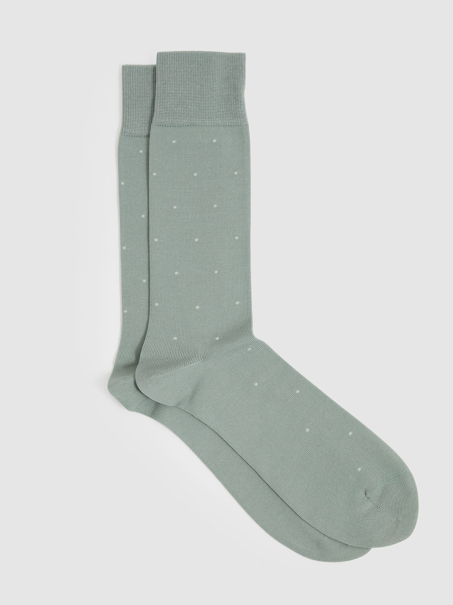 Polka Dot Socks in Light Sage - Image 1 of 3