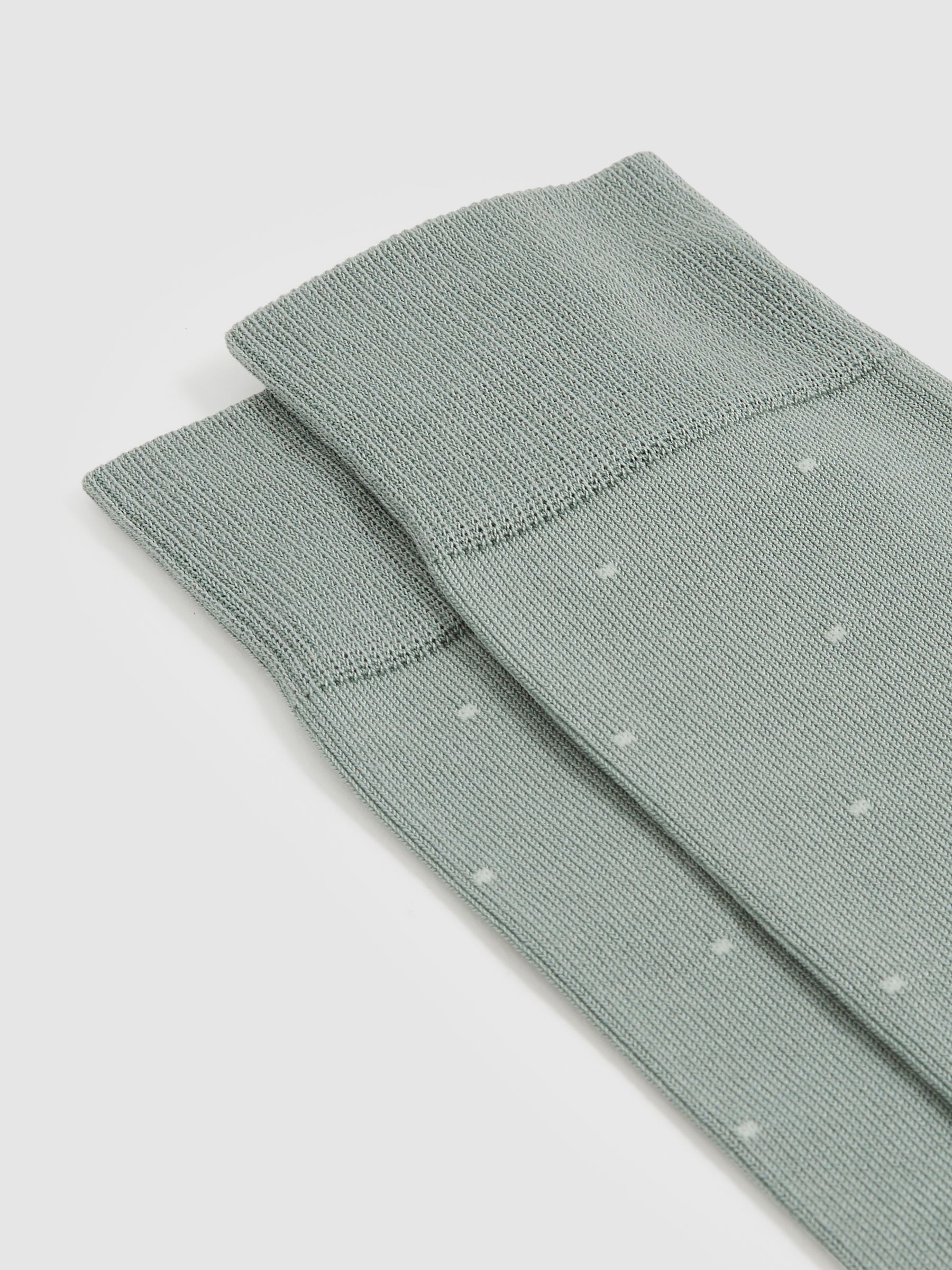 Polka Dot Socks in Light Sage - Image 2 of 3