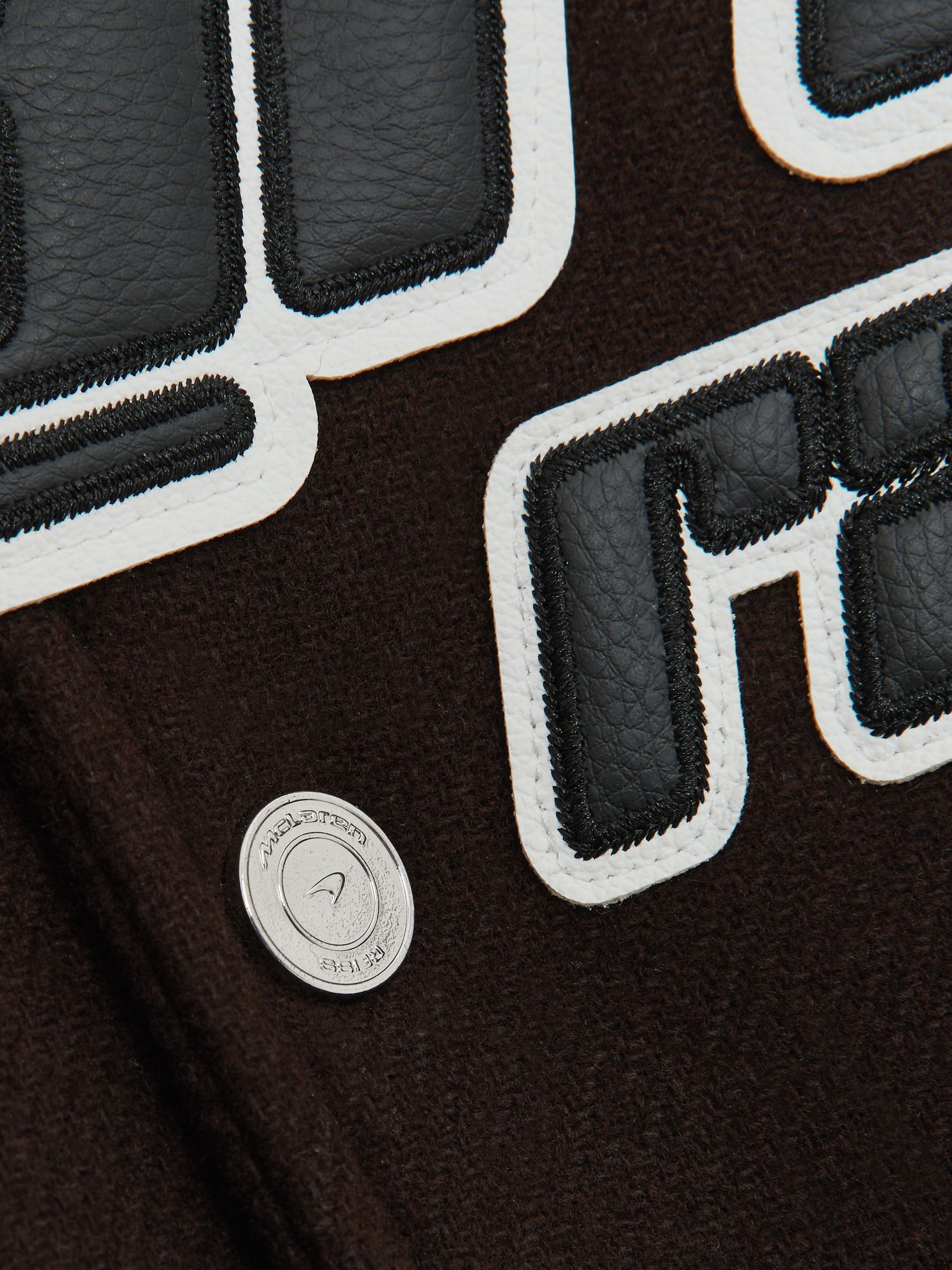 McLaren F1 Team Bomber Jacket in Brown/Ivory/White - Image 7 of 9