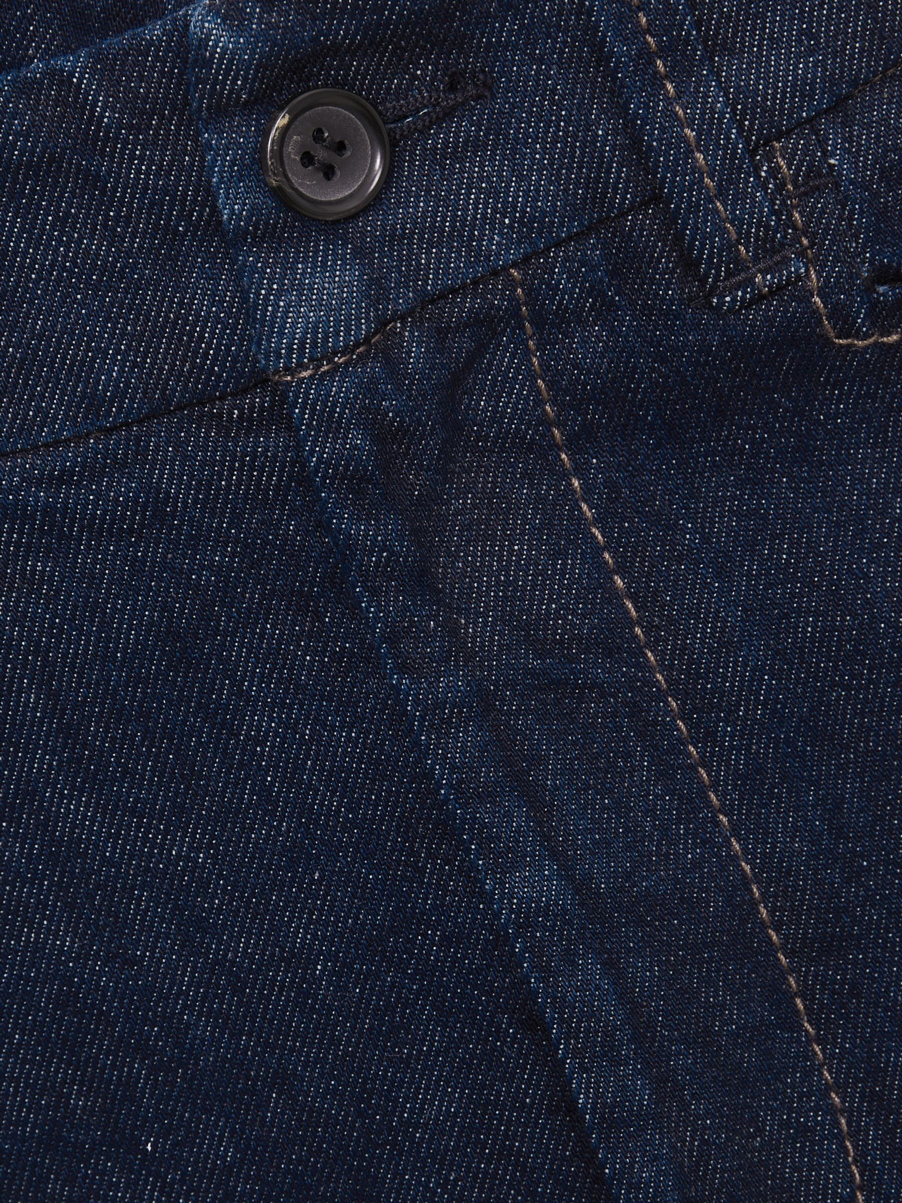 Paige High Rise Wide Leg Jeans in Edinburgh Dark Blue - Image 7 of 7