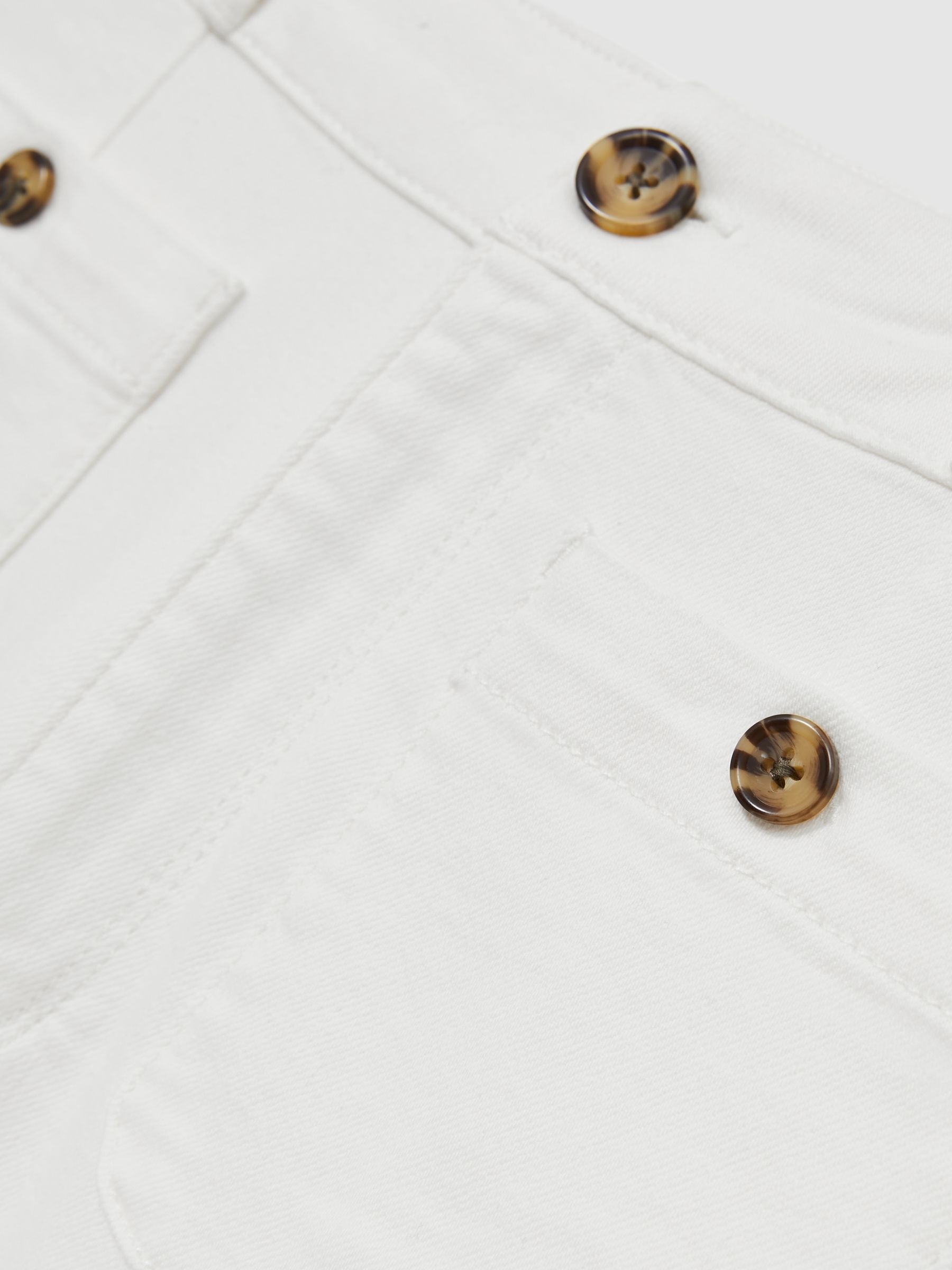 Paige Wide-Leg Patch Pocket Jeans in Ecru - Image 6 of 6