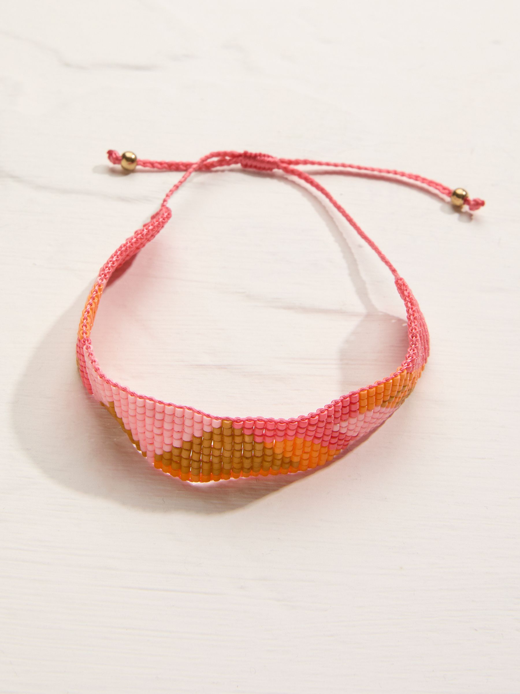 Orange Adjustable Woven Bracelet - Image 1 of 2