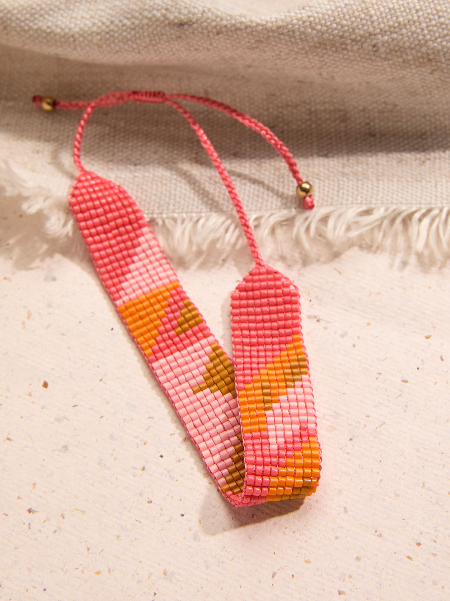 Orange Adjustable Woven Bracelet - Image 2 of 2