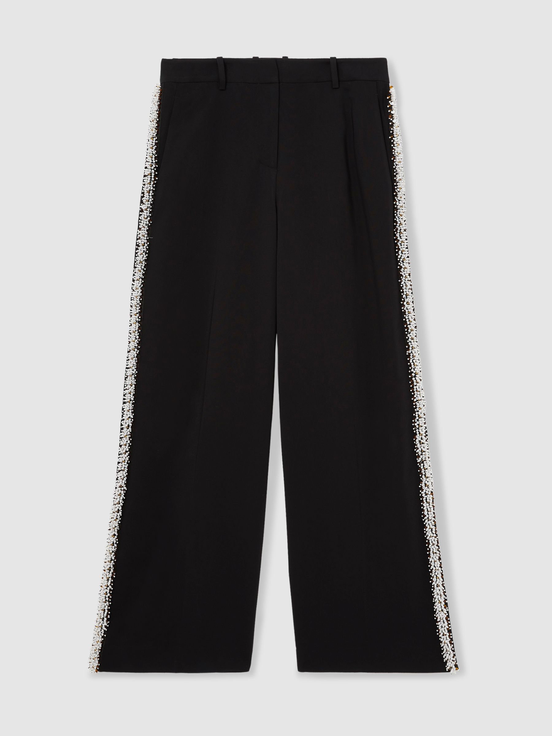 Atelier Embellished Wide-Leg Trousers in Black - Image 2 of 7