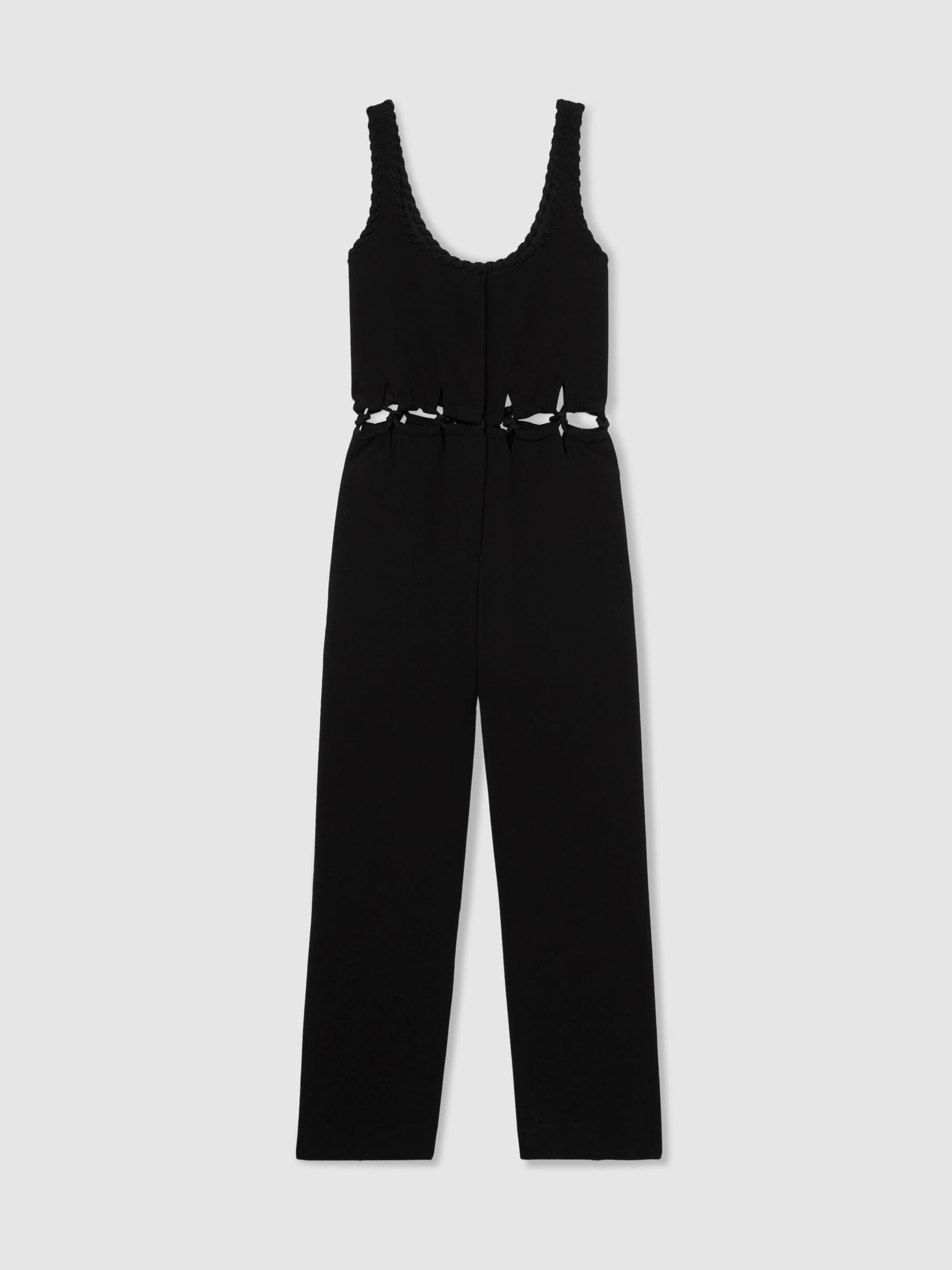 Reiss Atelier Cut-Out Waist Jumpsuit in Black - REISS