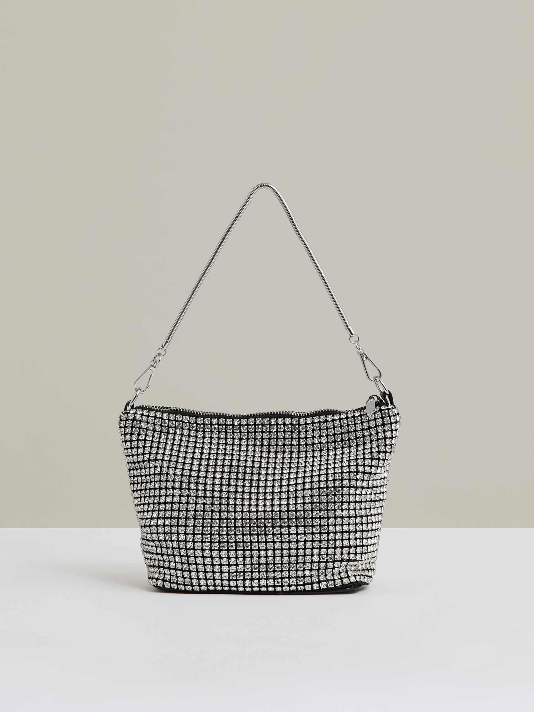 Crystal Bracelet Pouch Bag in Silver - Image 4 of 5
