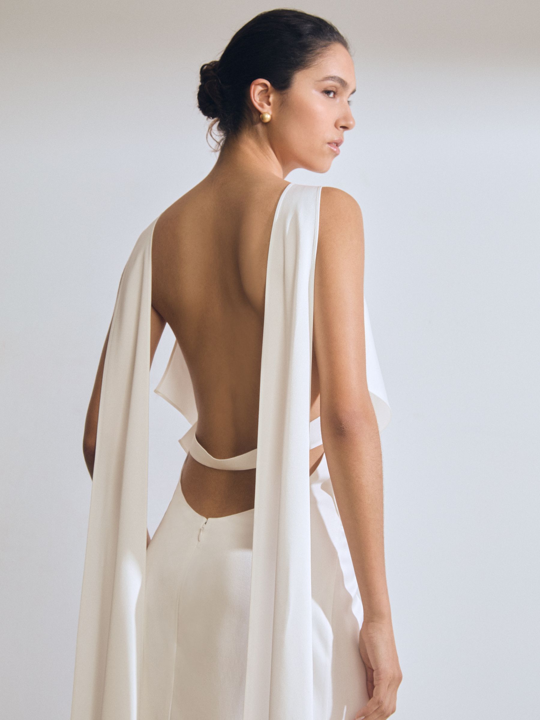 Atelier Duchess Satin Maxi Dress in White - Image 3 of 9