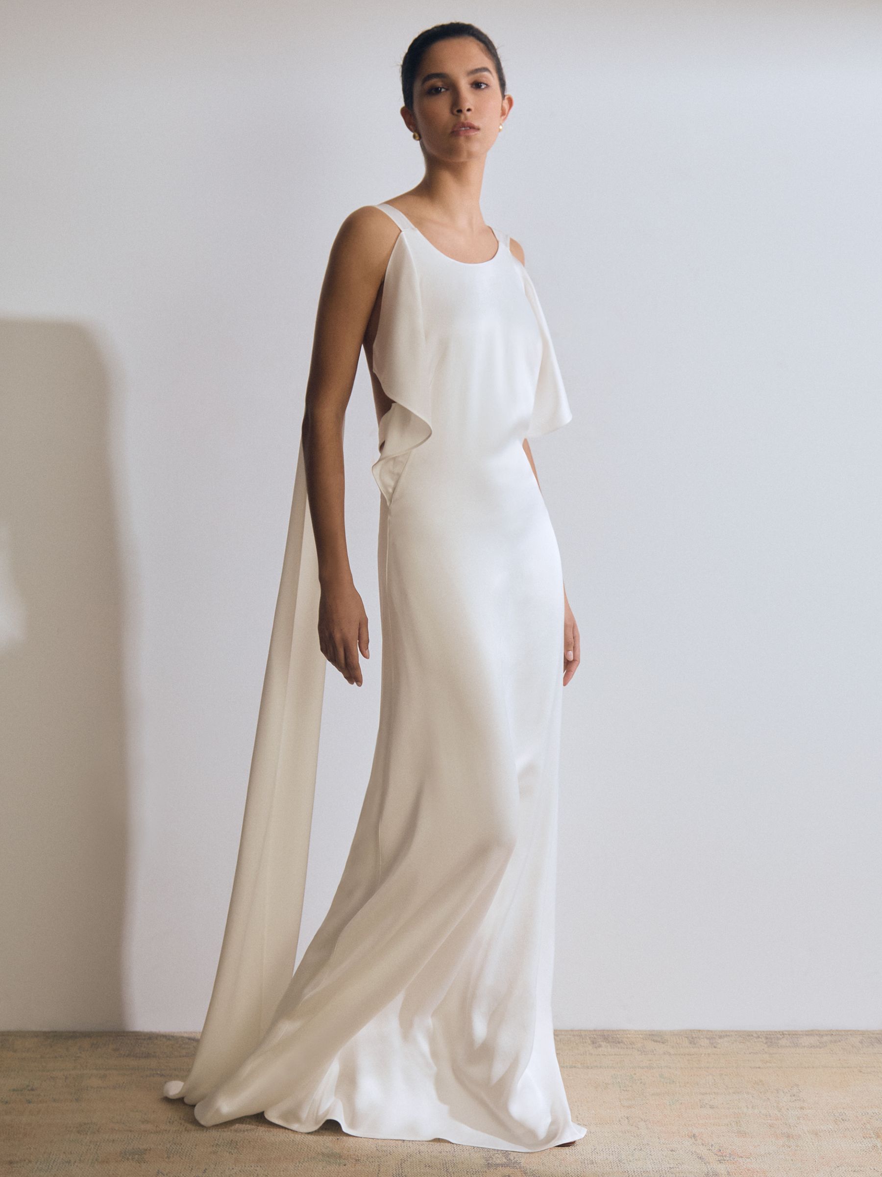 Atelier Duchess Satin Maxi Dress in White - Image 4 of 9