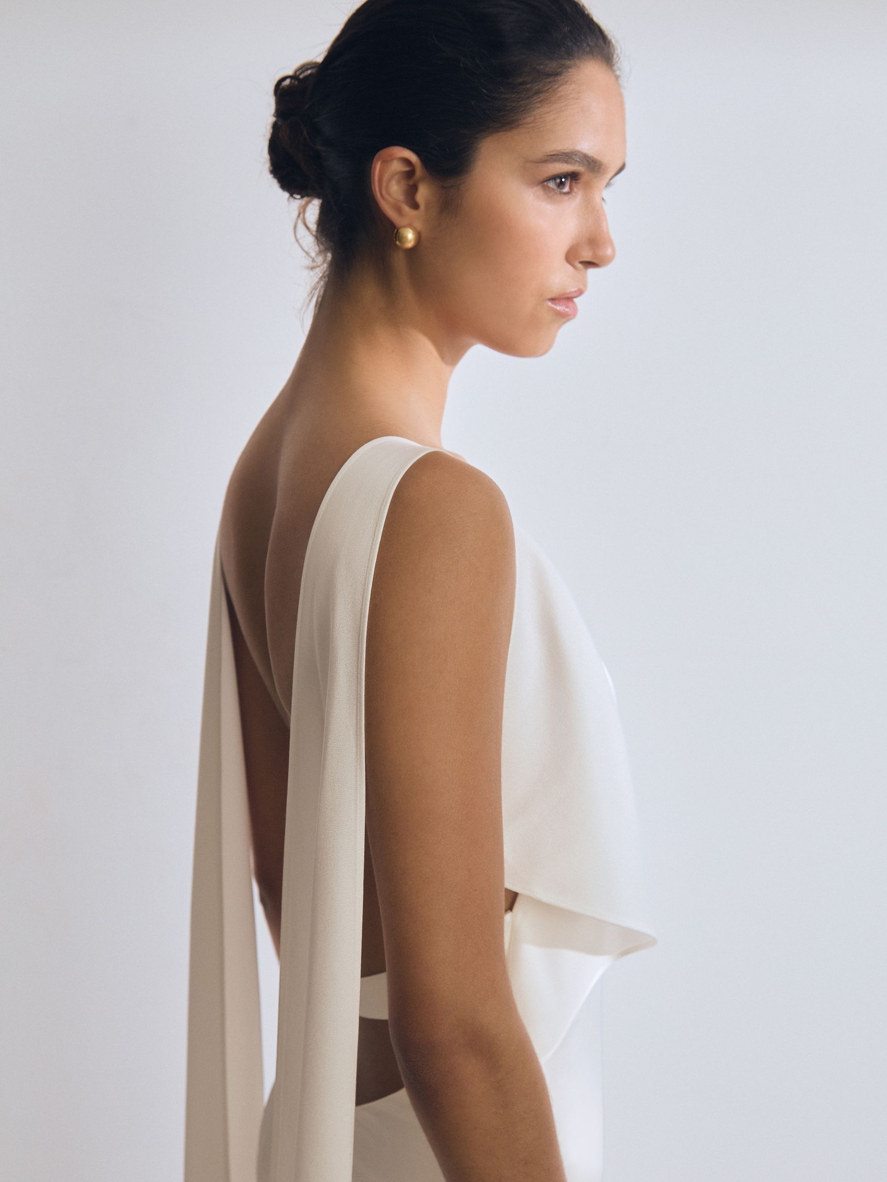 Atelier Duchess Satin Maxi Dress in White - Image 5 of 9