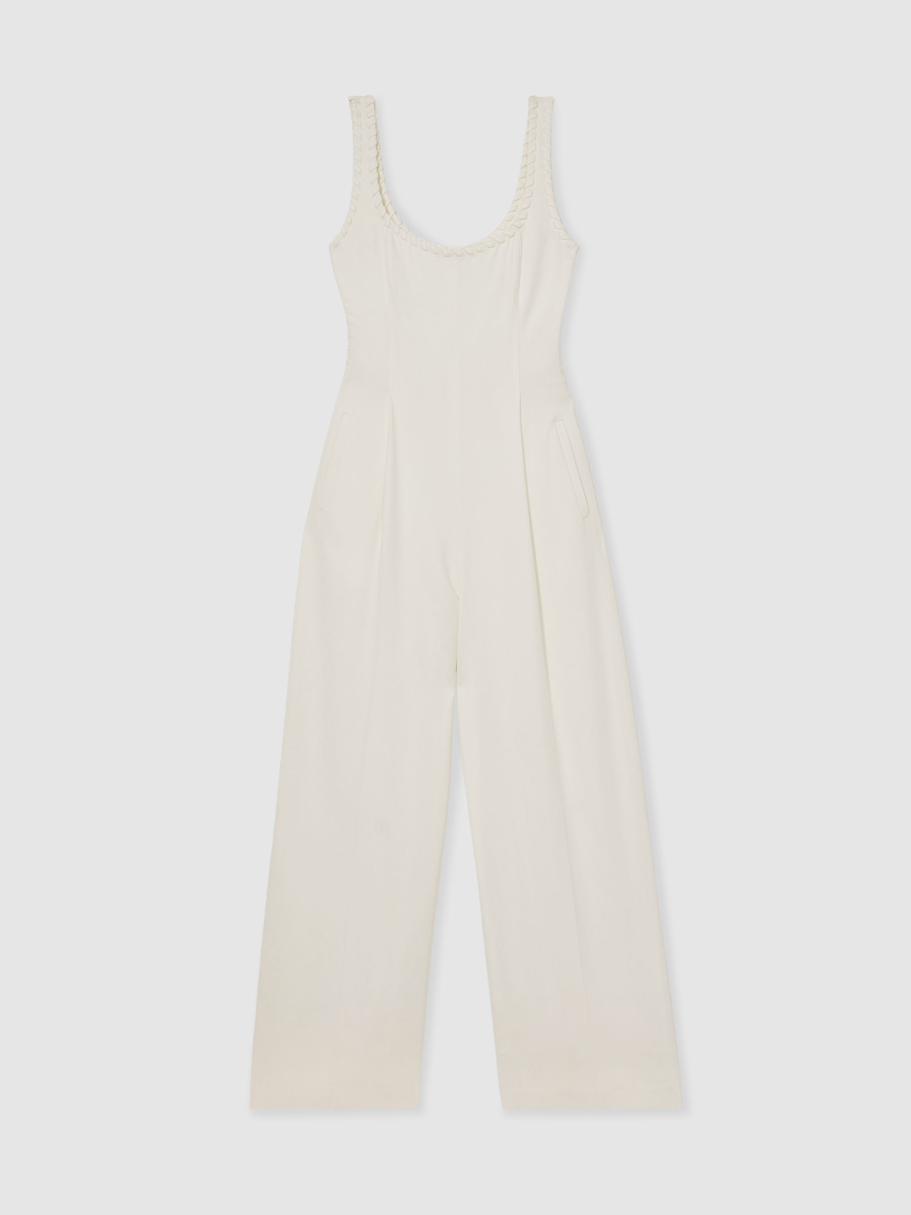 Atelier Whipstitch Wide-Leg Jumpsuit in White - Image 2 of 8