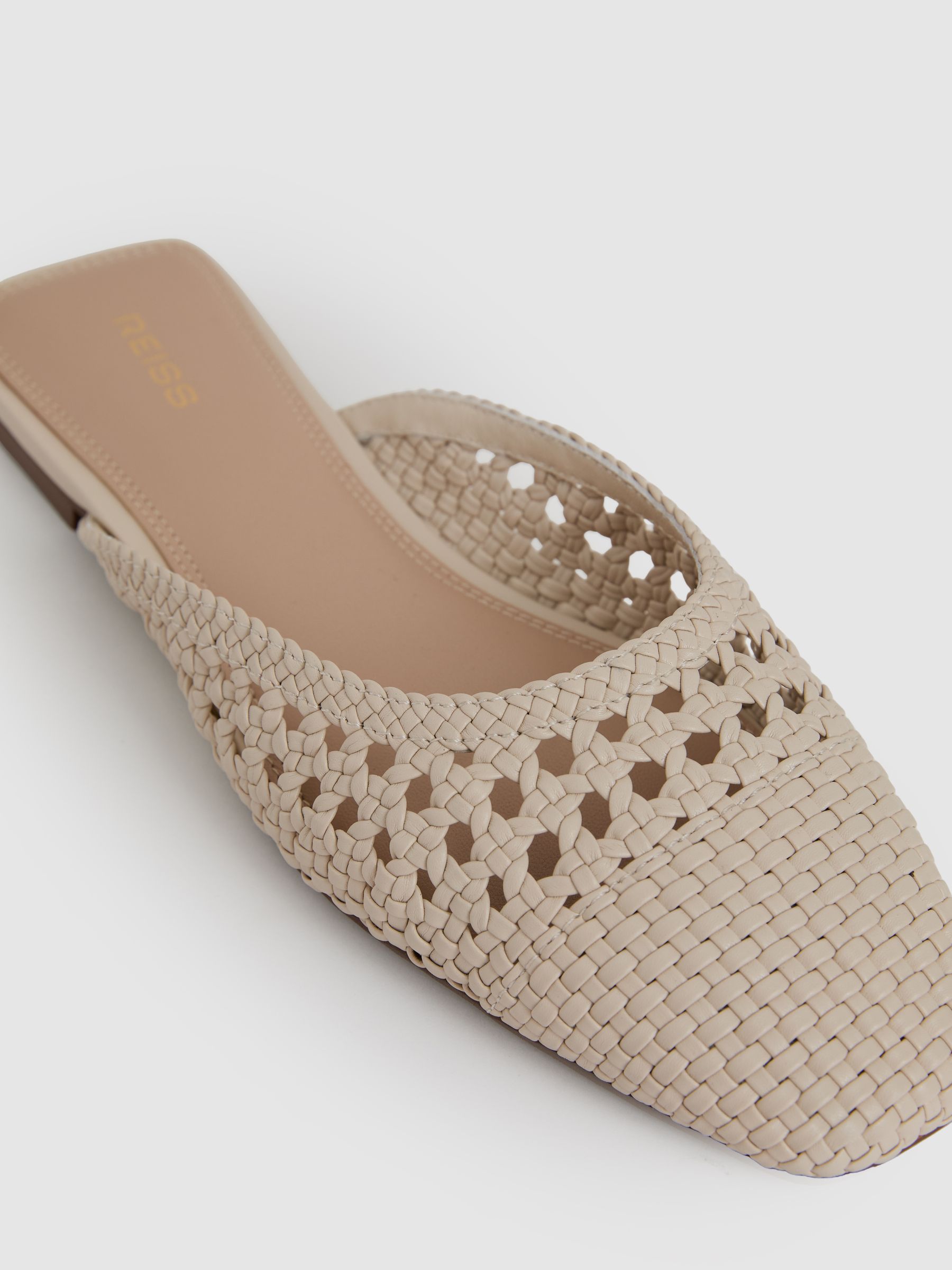 Woven Slip-On Mules in Off White - image 4