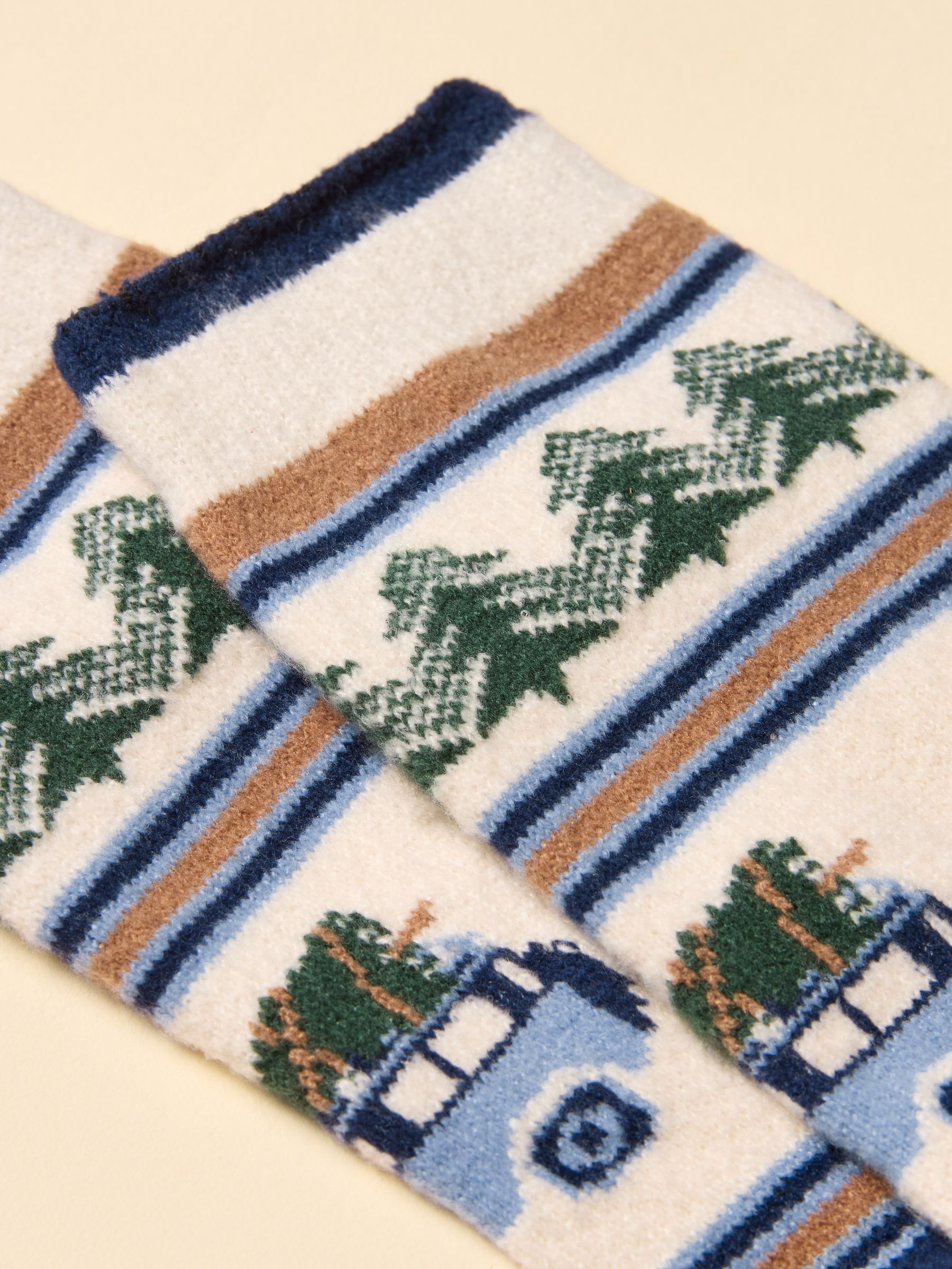 Kids' Ellis Navy Fair Isle Cosy Socks - Image 2 of 3