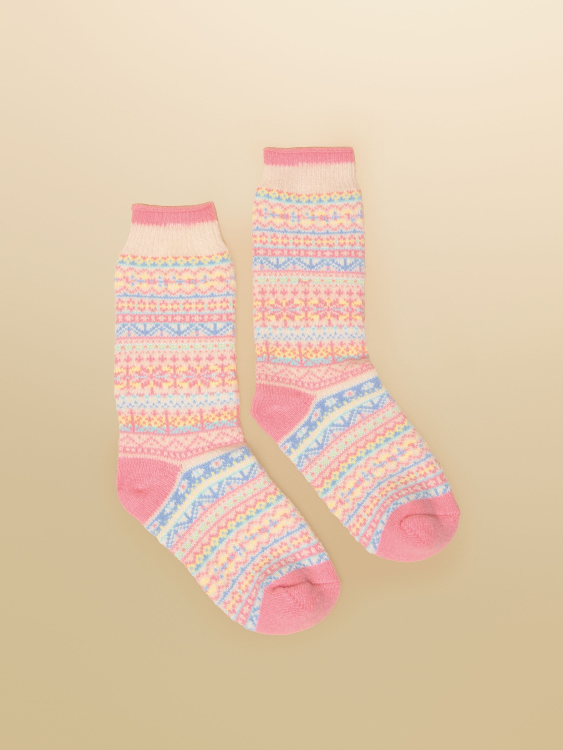 Kids' Wader Cream Fair Isle Welly Socks - Image 1 of 3