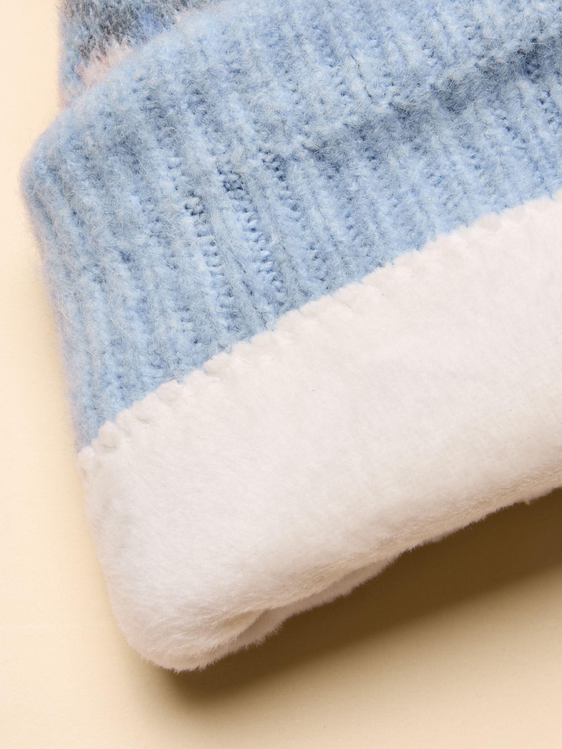 Riley Blue & Pink Cosy Lined Fair Isle Bobble Hat - Image 5 of 5