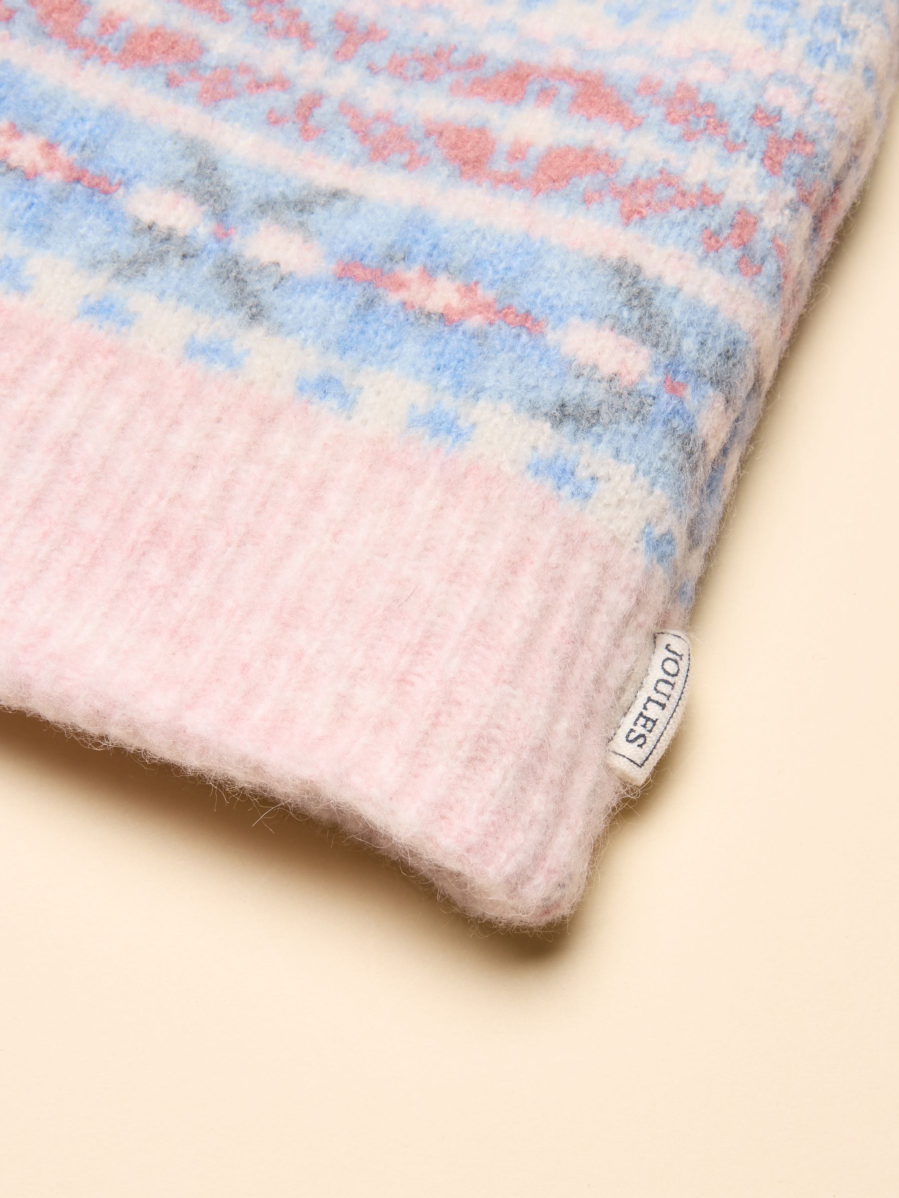 Riley Blue Pink Cosy Lined Fairisle Snood - Image 3 of 3