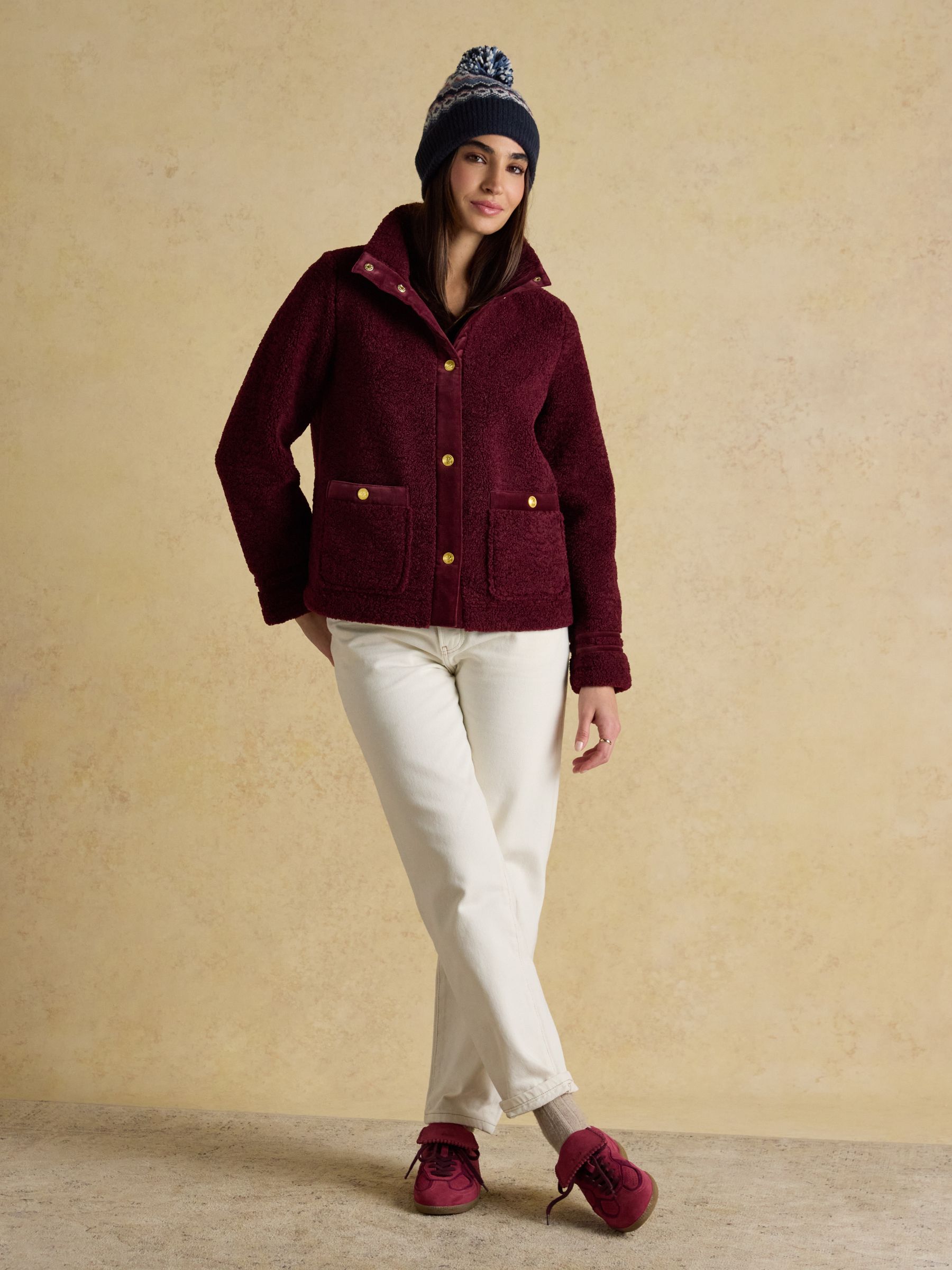 Kara Navy Fair Isle Bobble Beanie Hat - Image 2 of 7