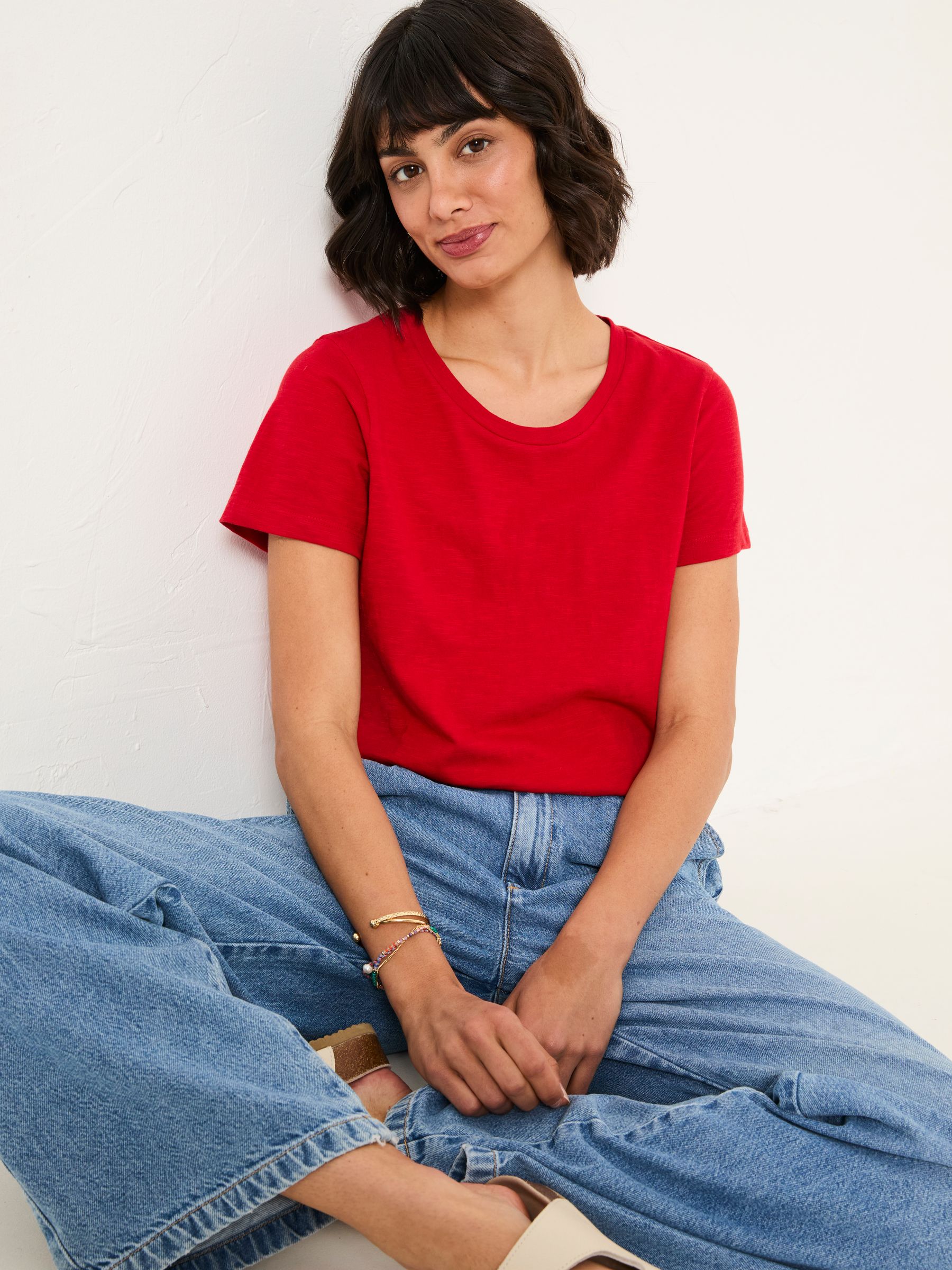 Natalie Red/Yellow 2 Pack Colour Block T Shirt - Image 8 of 10
