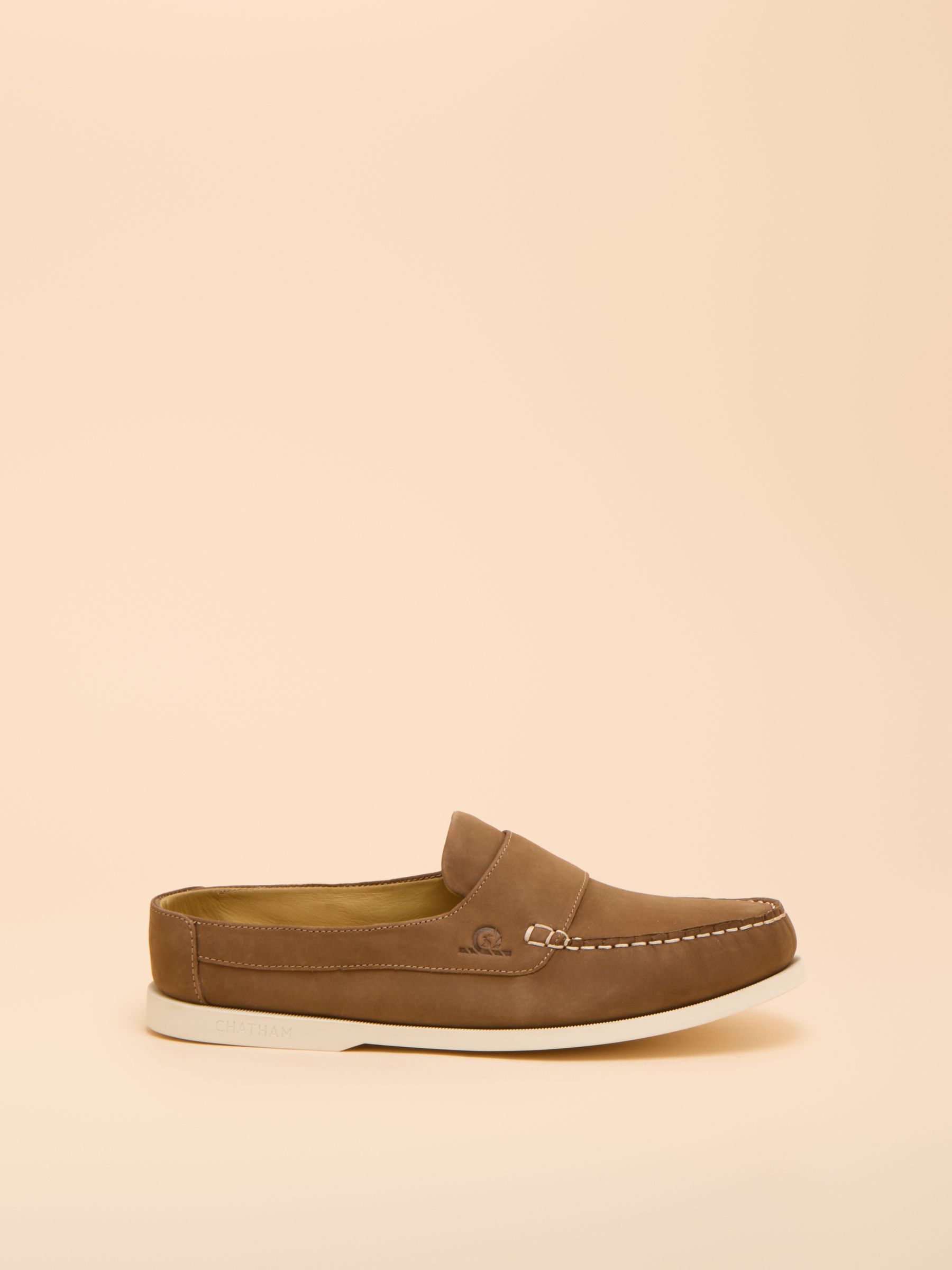 Buoy Taupe Brown Nubuck Leather Deck Shoes - Image 1 of 6