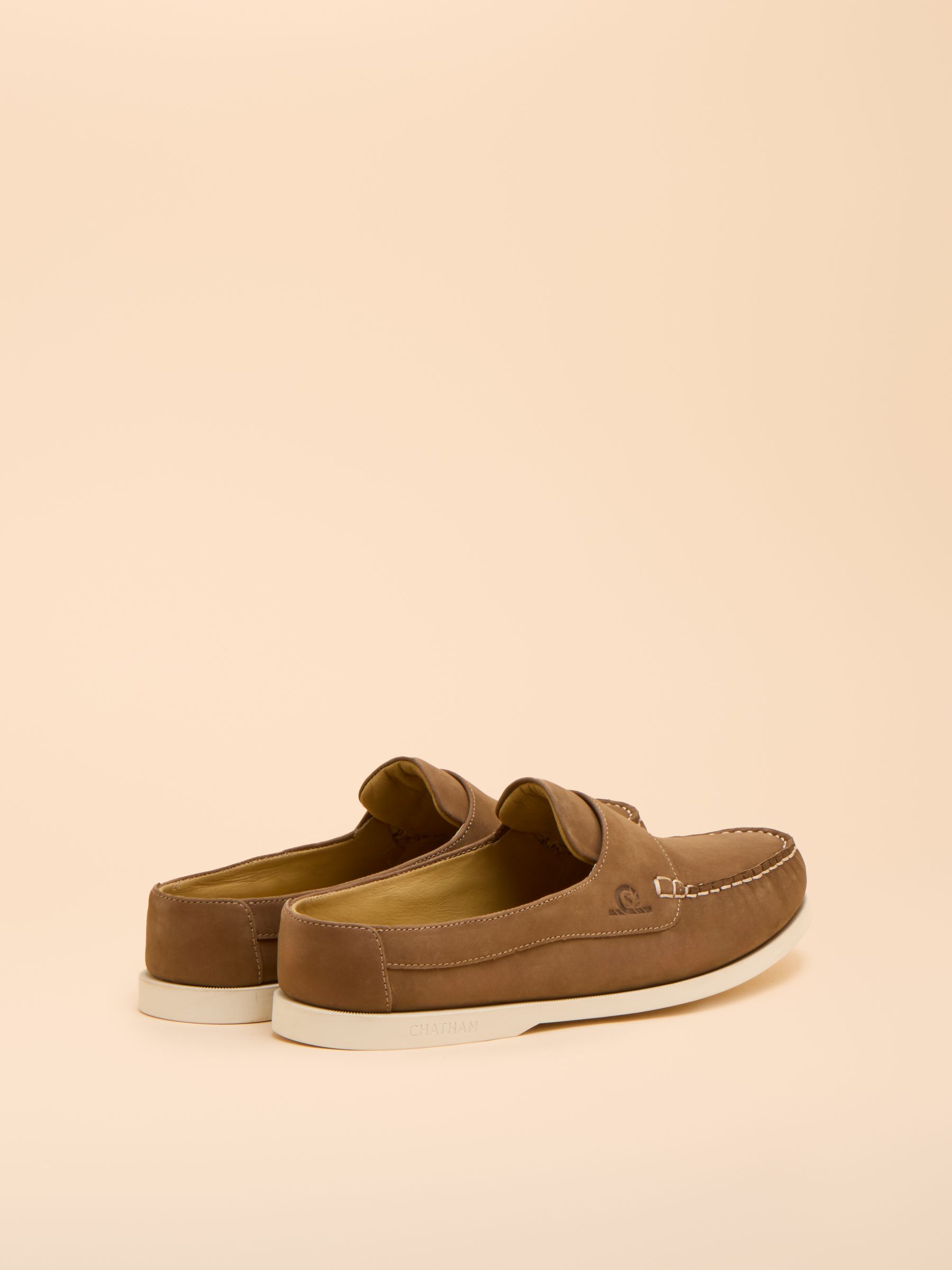 Buoy Taupe Brown Nubuck Leather Deck Shoes - Image 3 of 6