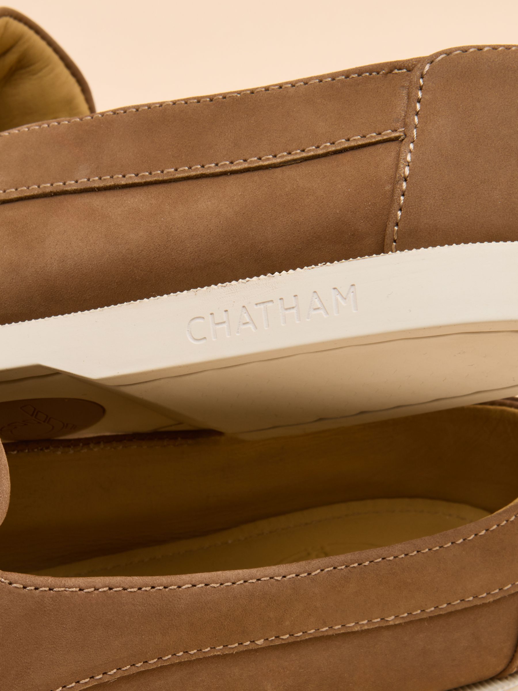 Buoy Taupe Brown Nubuck Leather Deck Shoes - Image 6 of 6