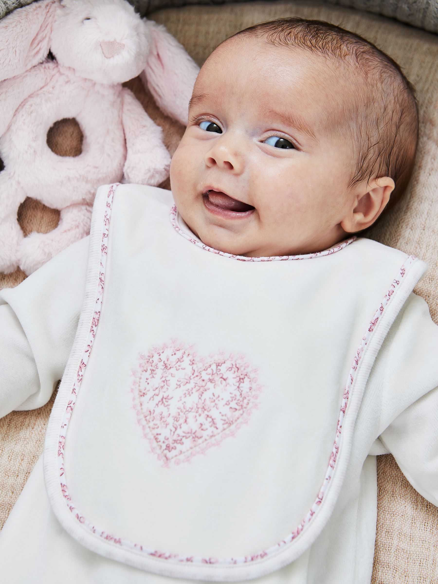 White Personalised Velour Appliqué Collar Sleepsuit - Image 2 of 6
