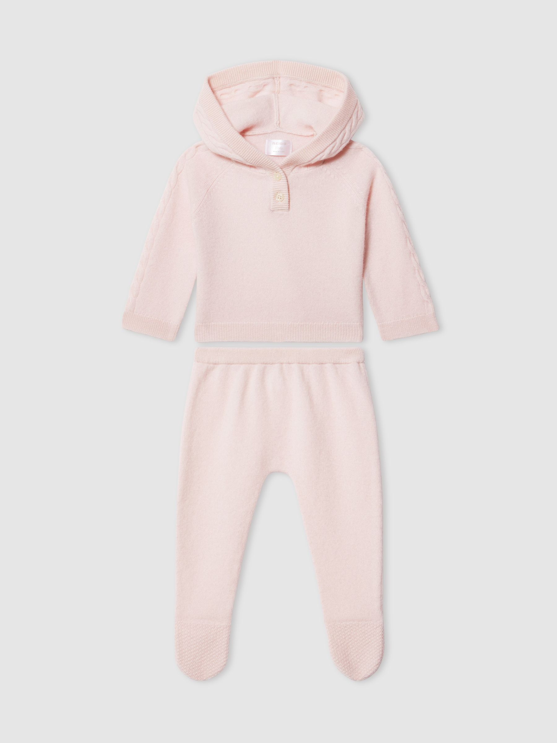 100% Cashmere Hoodie And Leggings Set in Pink - Image 3 of 4