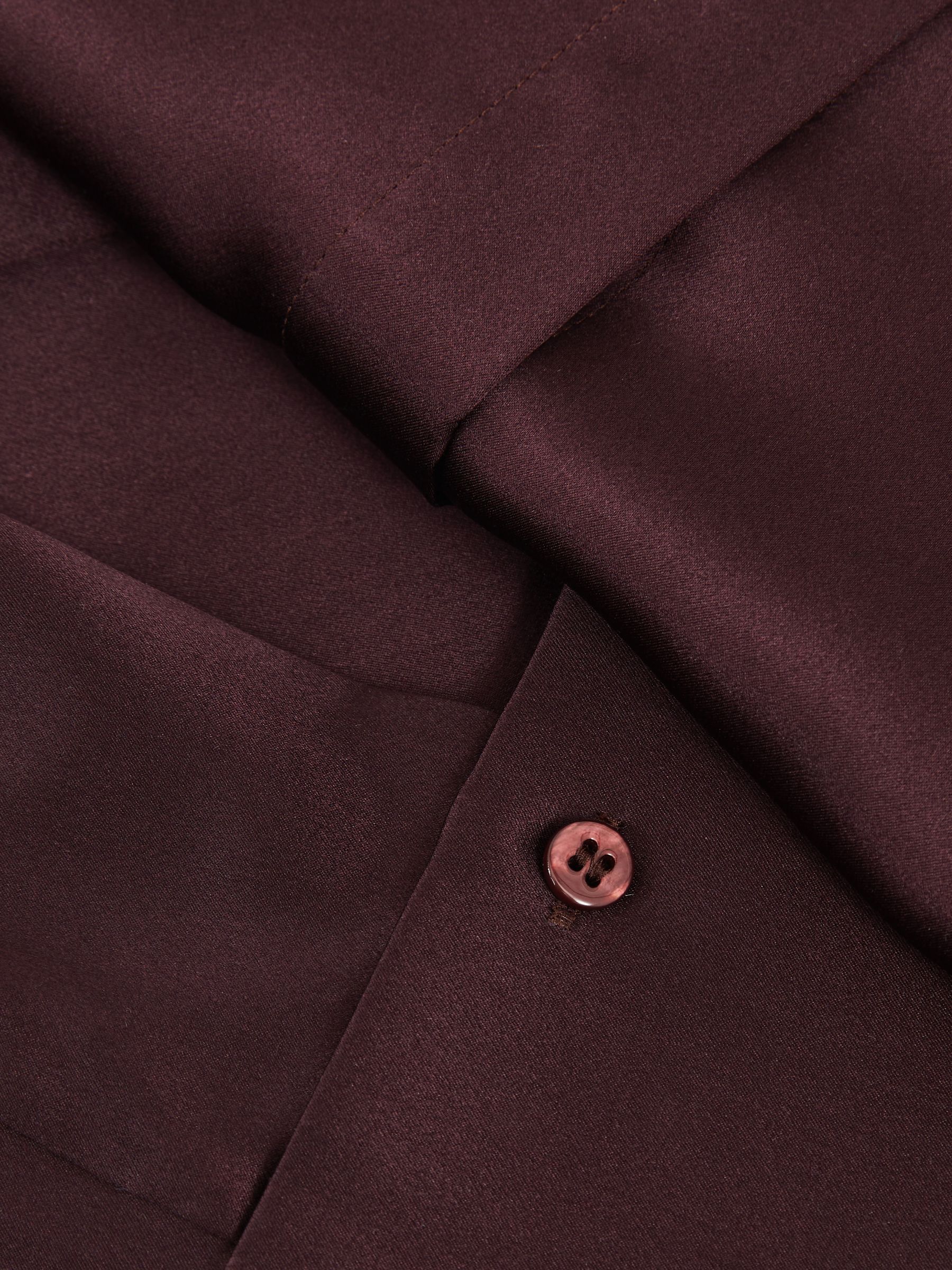 Silk Double-Cuff Button-Through Shirt in Red - image 5