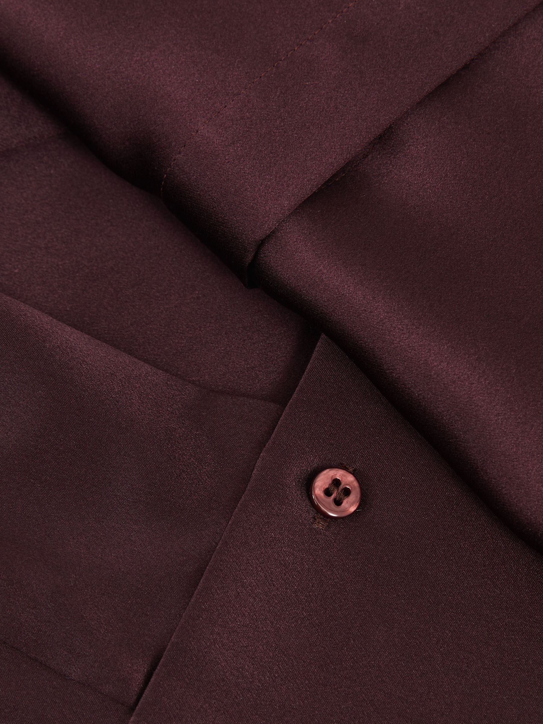 Silk Double-Cuff Button-Through Shirt in Red - Image 7 of 7