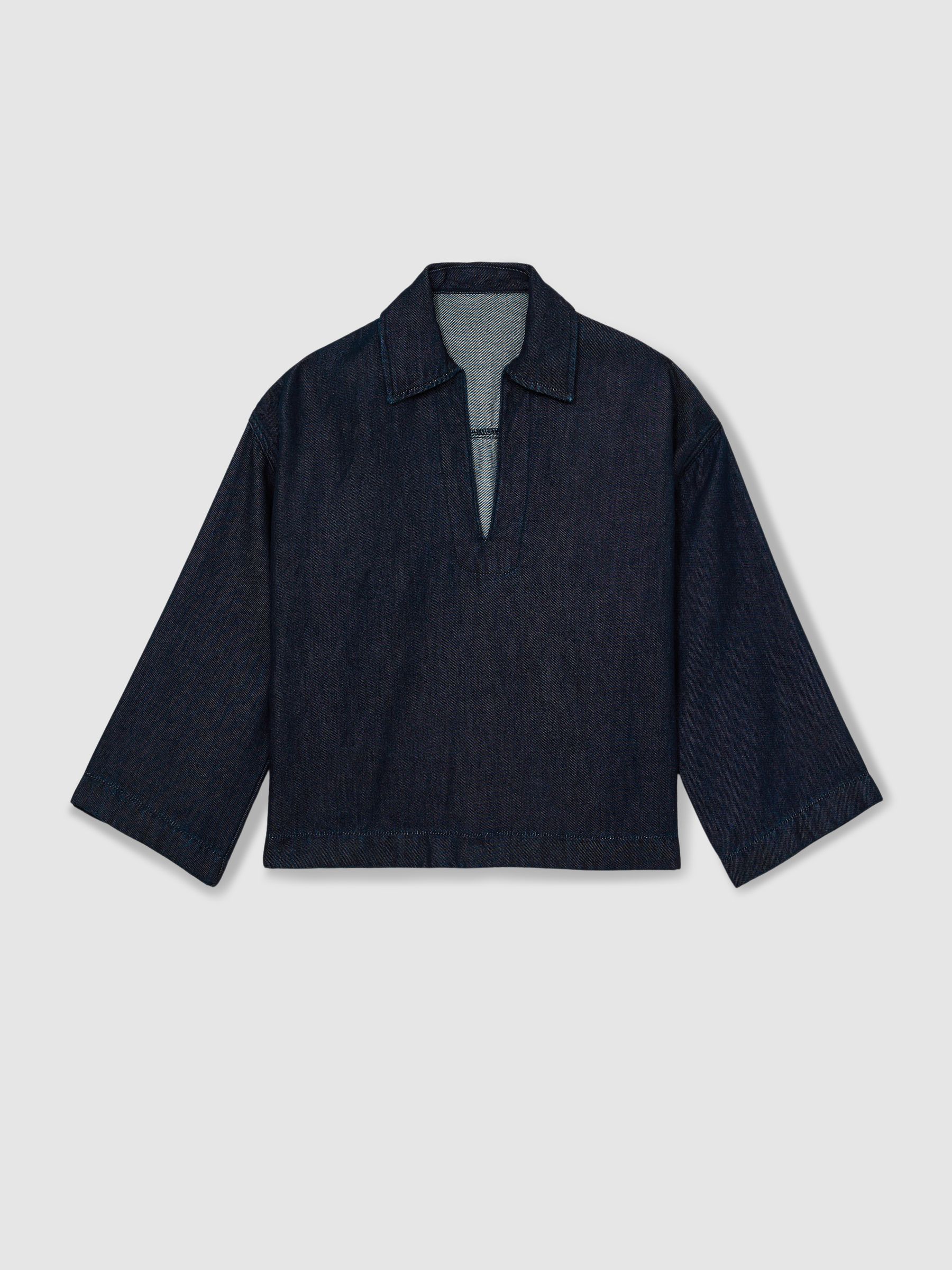 Denim Look Overshirt in Dark Blue