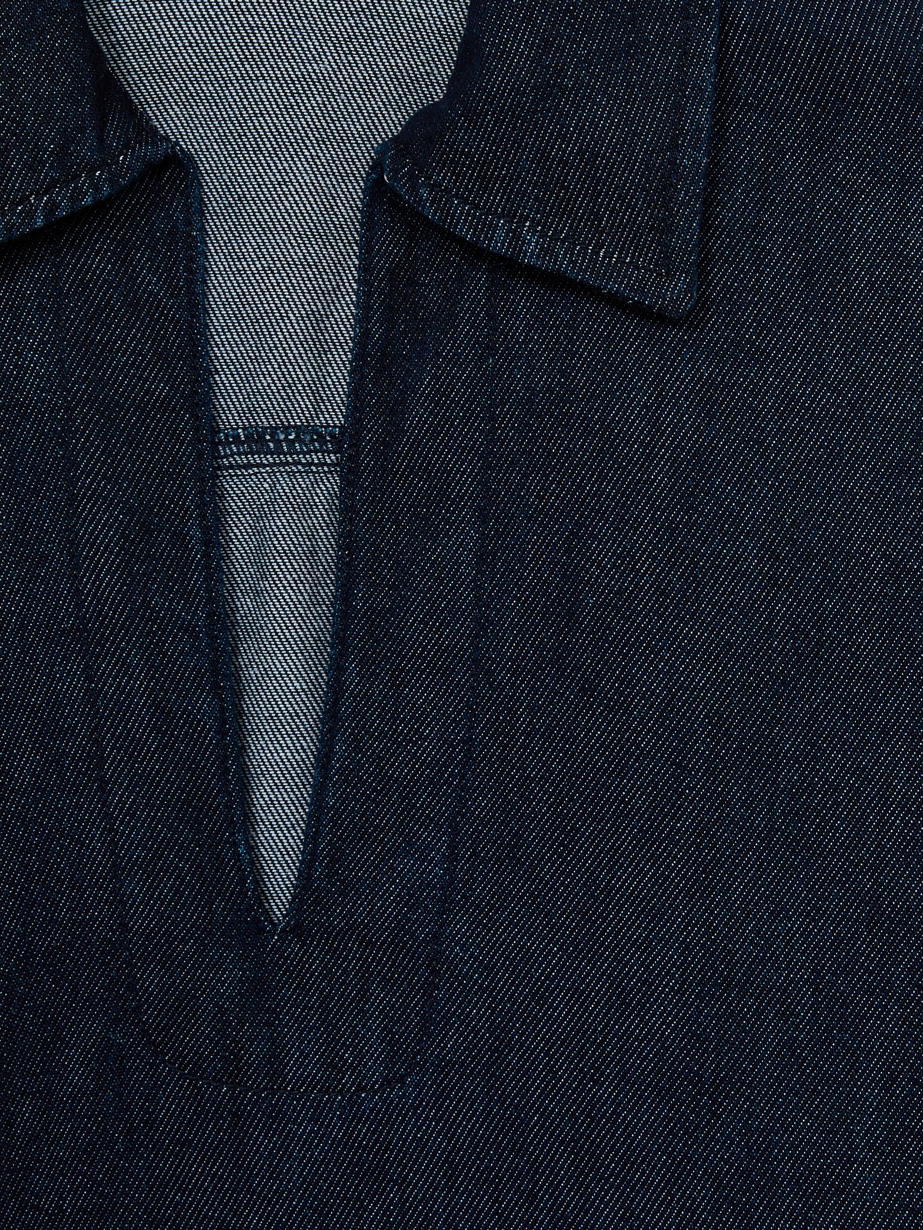 Denim Look Overshirt in Dark Blue - image 5