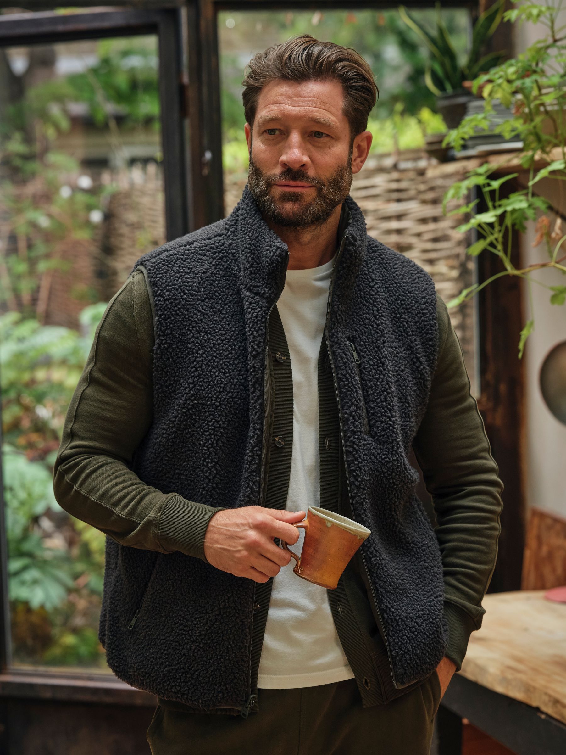Tromso Khaki Green 2 in 1 Reversible Gilet - Image 1 of 9