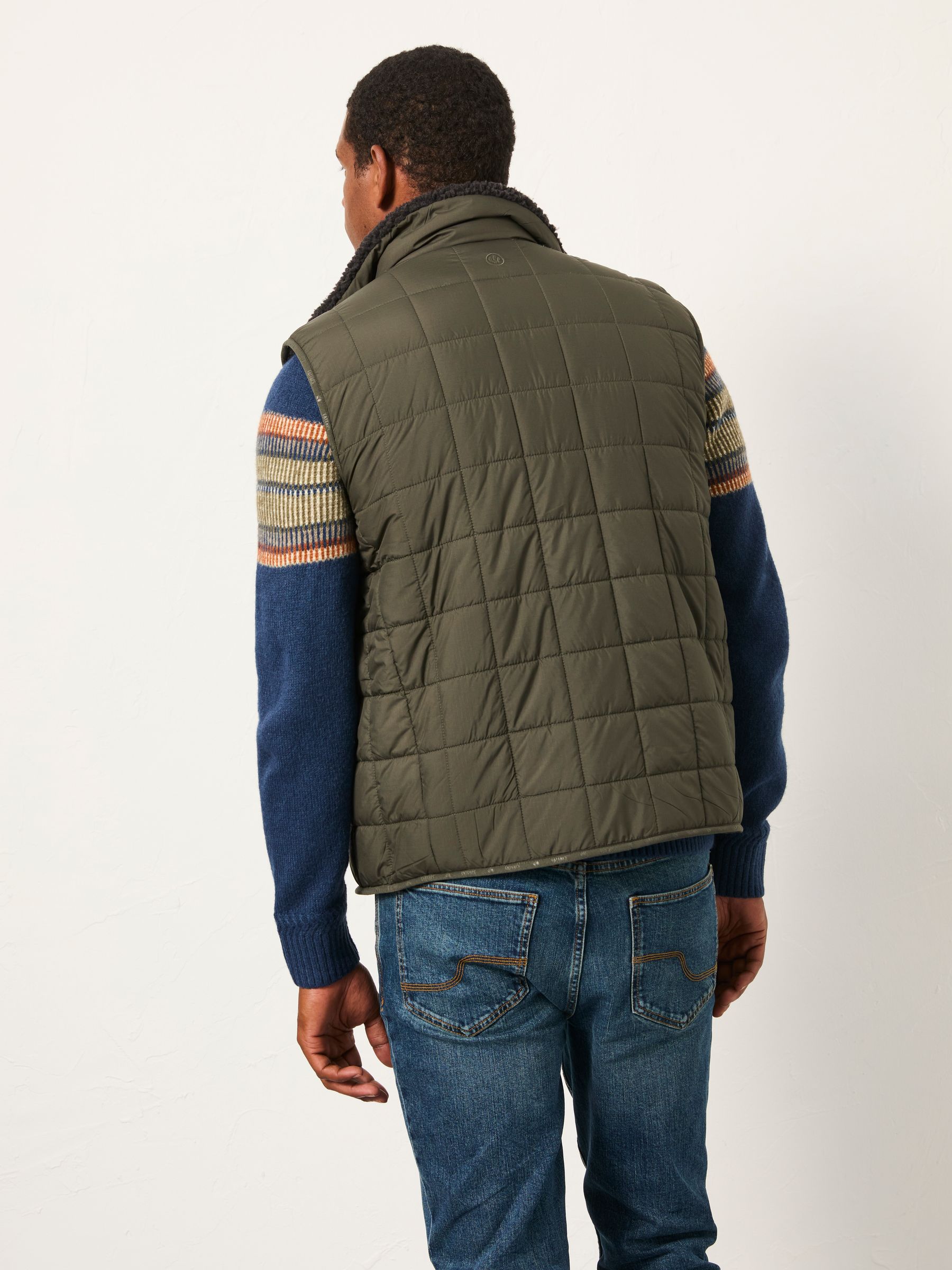 Tromso Khaki Green 2 in 1 Reversible Gilet - Image 3 of 9