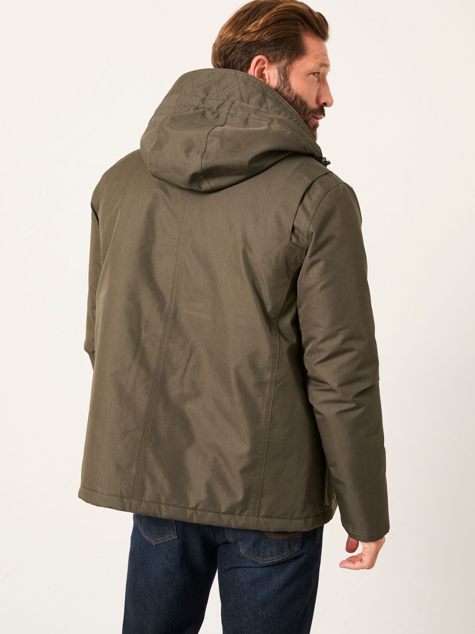 Saltby Khaki Green Waterproof Hooded Parka - Image 2 of 5
