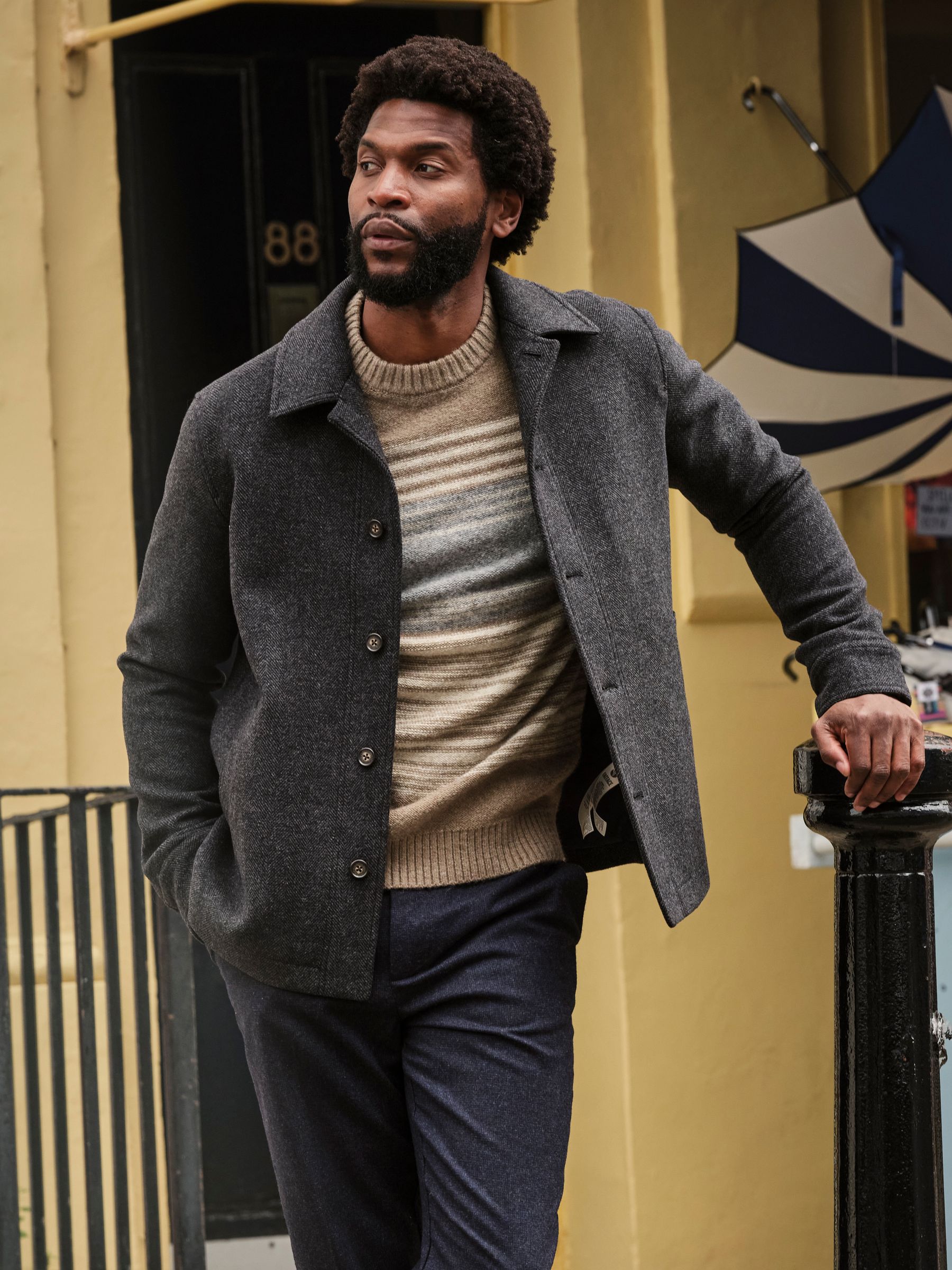 Hadston Dark Grey Wool Mix Jacket - Image 1 of 6