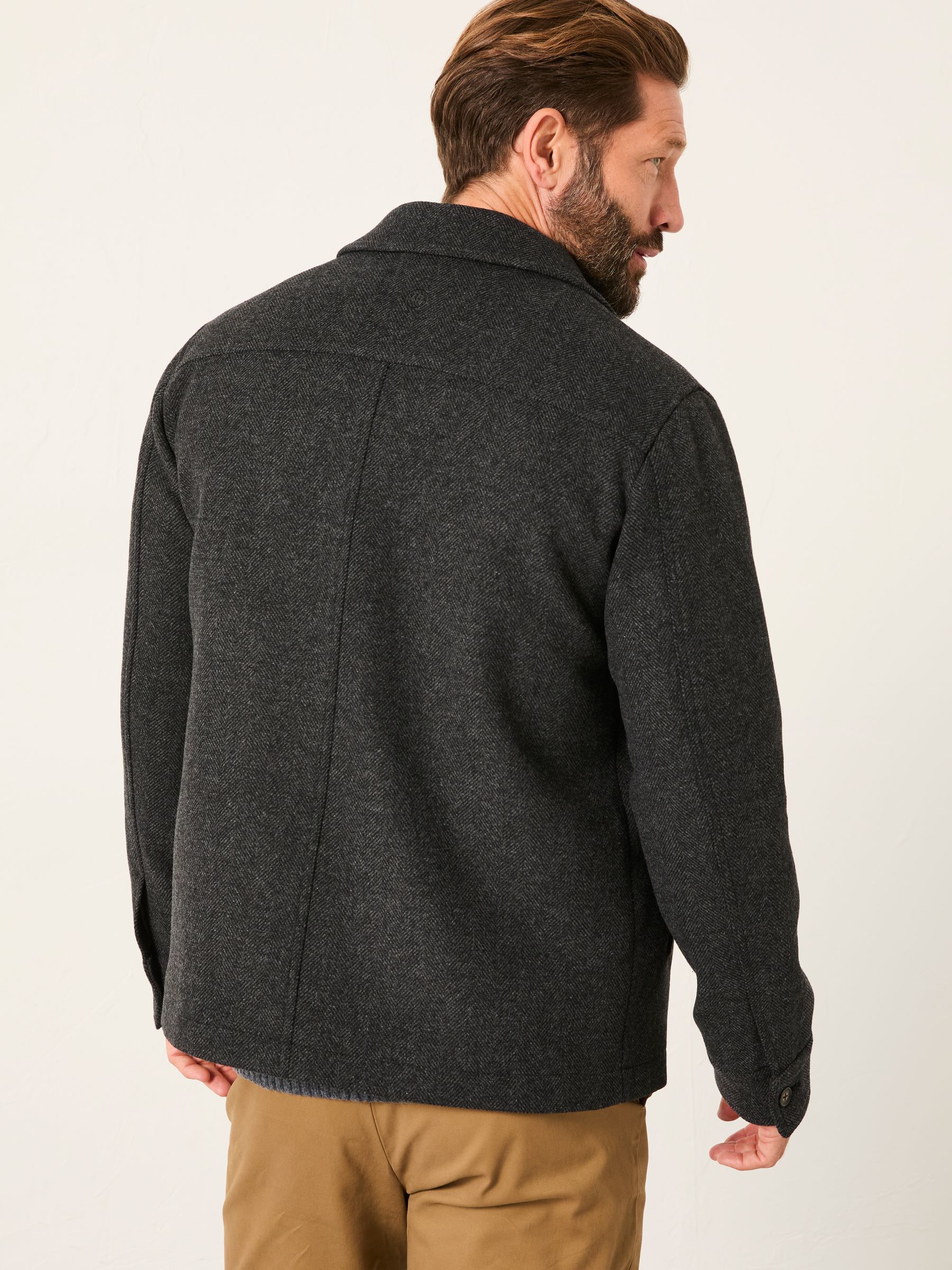 Hadston Dark Grey Wool Mix Jacket | FatFace USA