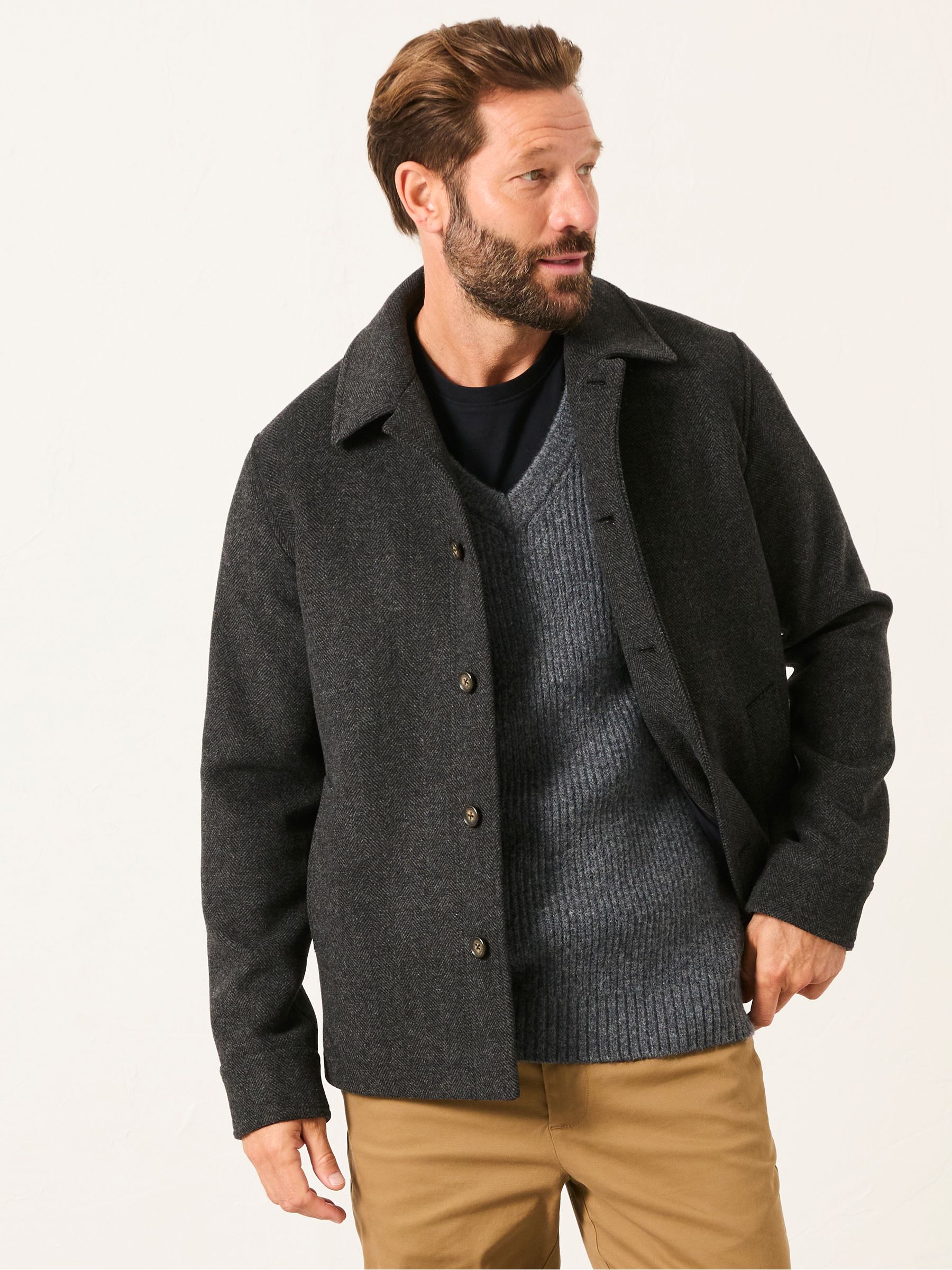 Hadston Dark Grey Wool Mix Jacket - Image 2 of 6