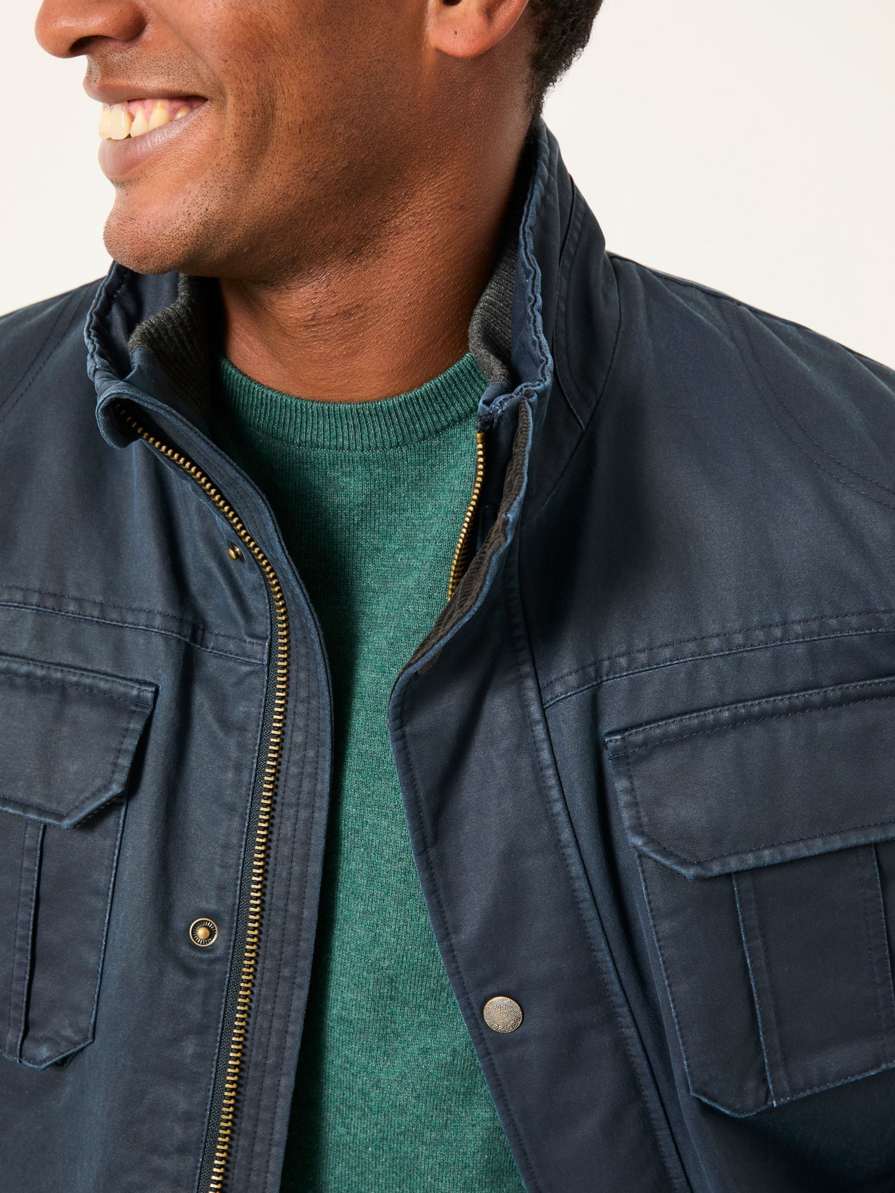 Broadsands Navy Flap Pocket Jacket | FatFace USA