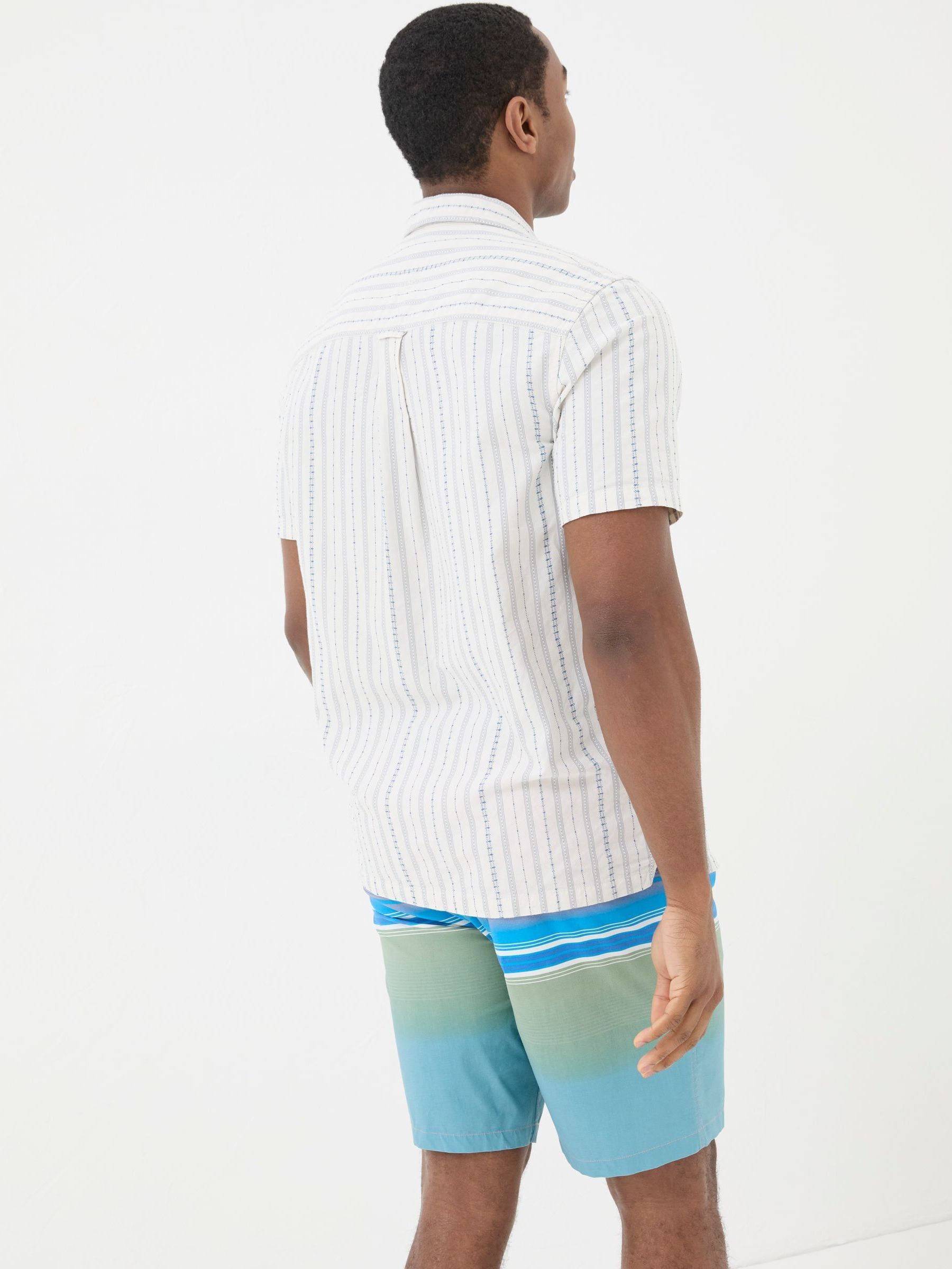 Denford Natural Dobby Stripe Shirt - Image 2 of 5