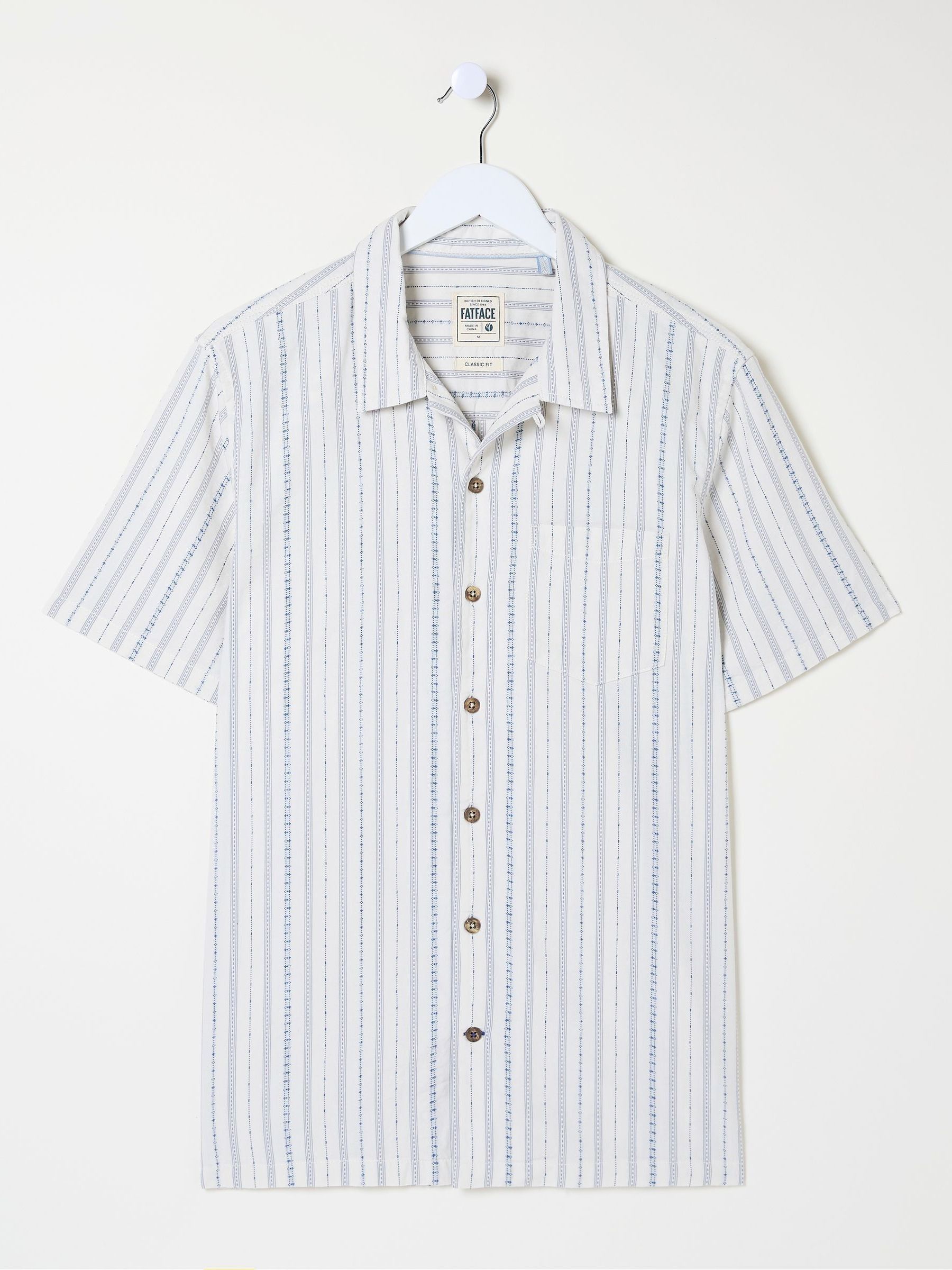 Denford Natural Dobby Stripe Shirt - Image 5 of 5