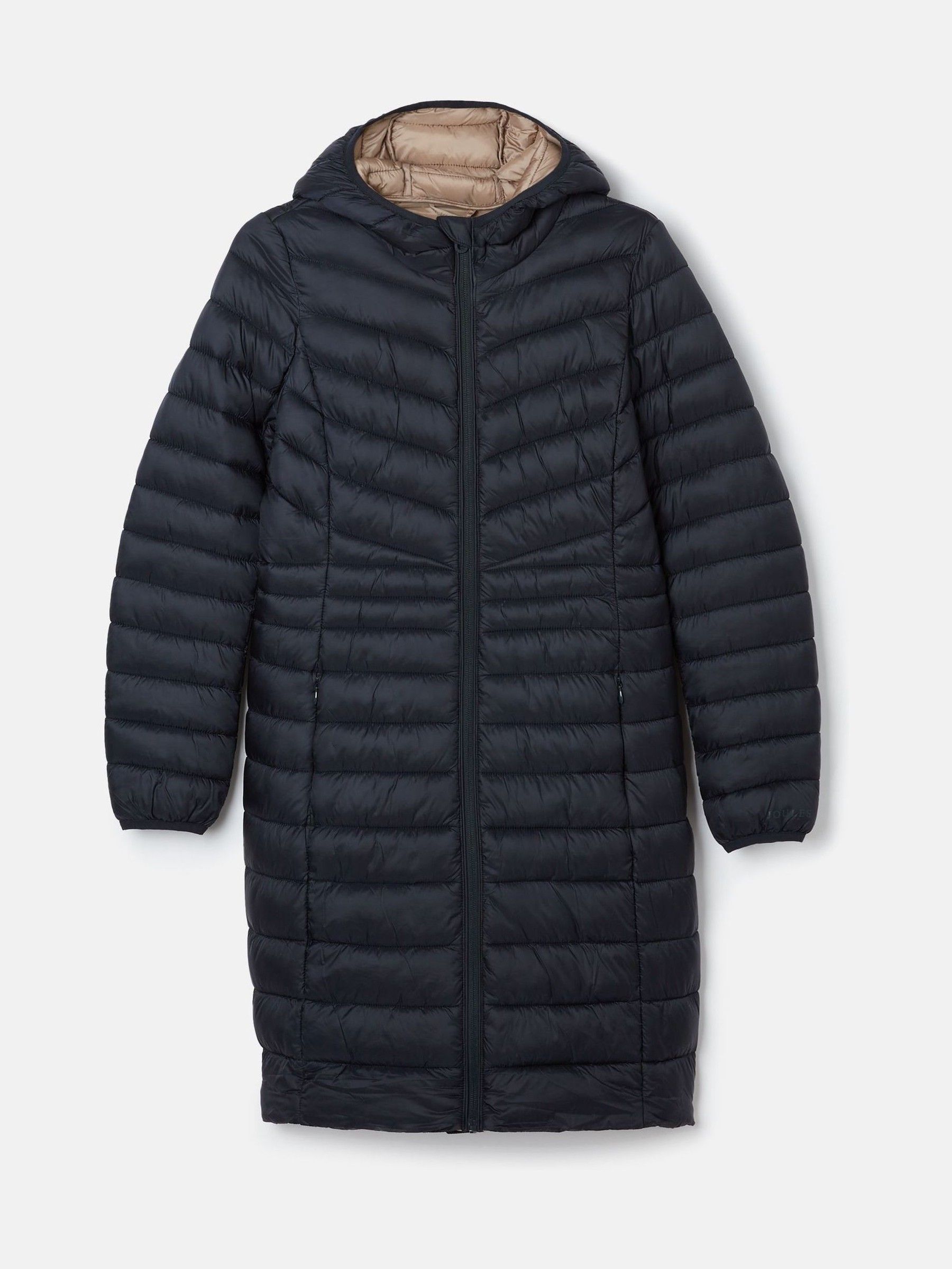 Kenley Navy Blue Showerproof Long Padded Coat with Hood - Image 6 of 6 Kenley Navy Blue Showerproof Long Padded Coat with Hood - Image 6 of 6
