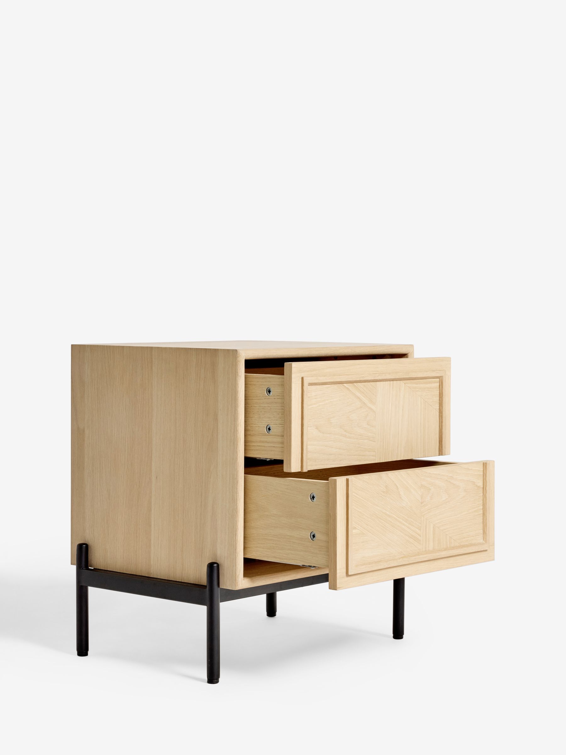 Jasper Conran London Whitewashed Oak Aden Bedside Table - Image 6 of 9