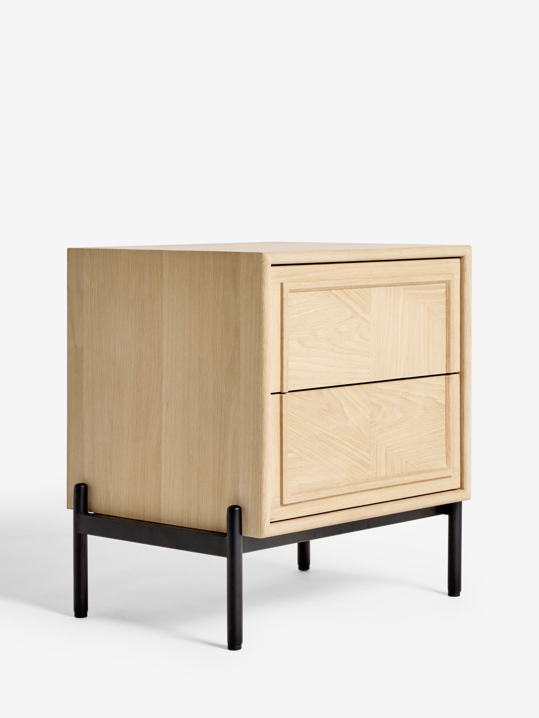 Jasper Conran London Whitewashed Oak Aden Bedside Table - Image 7 of 9