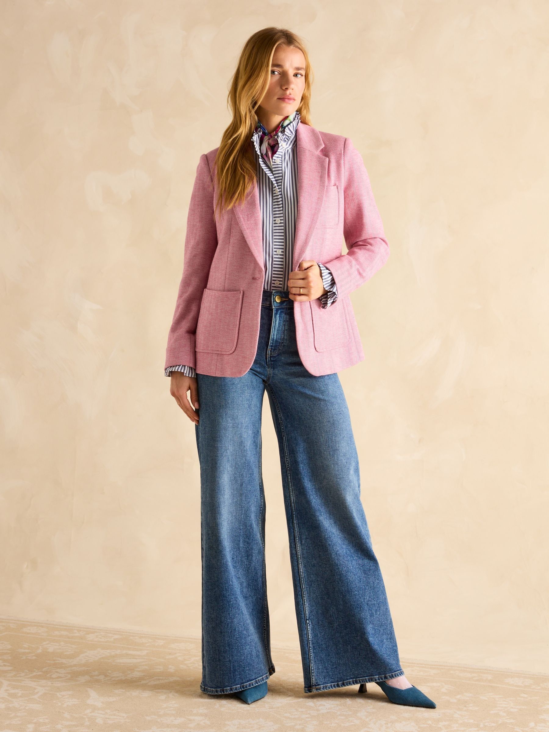 Albury Pink Cotton Blazer - Image 3 of 9
