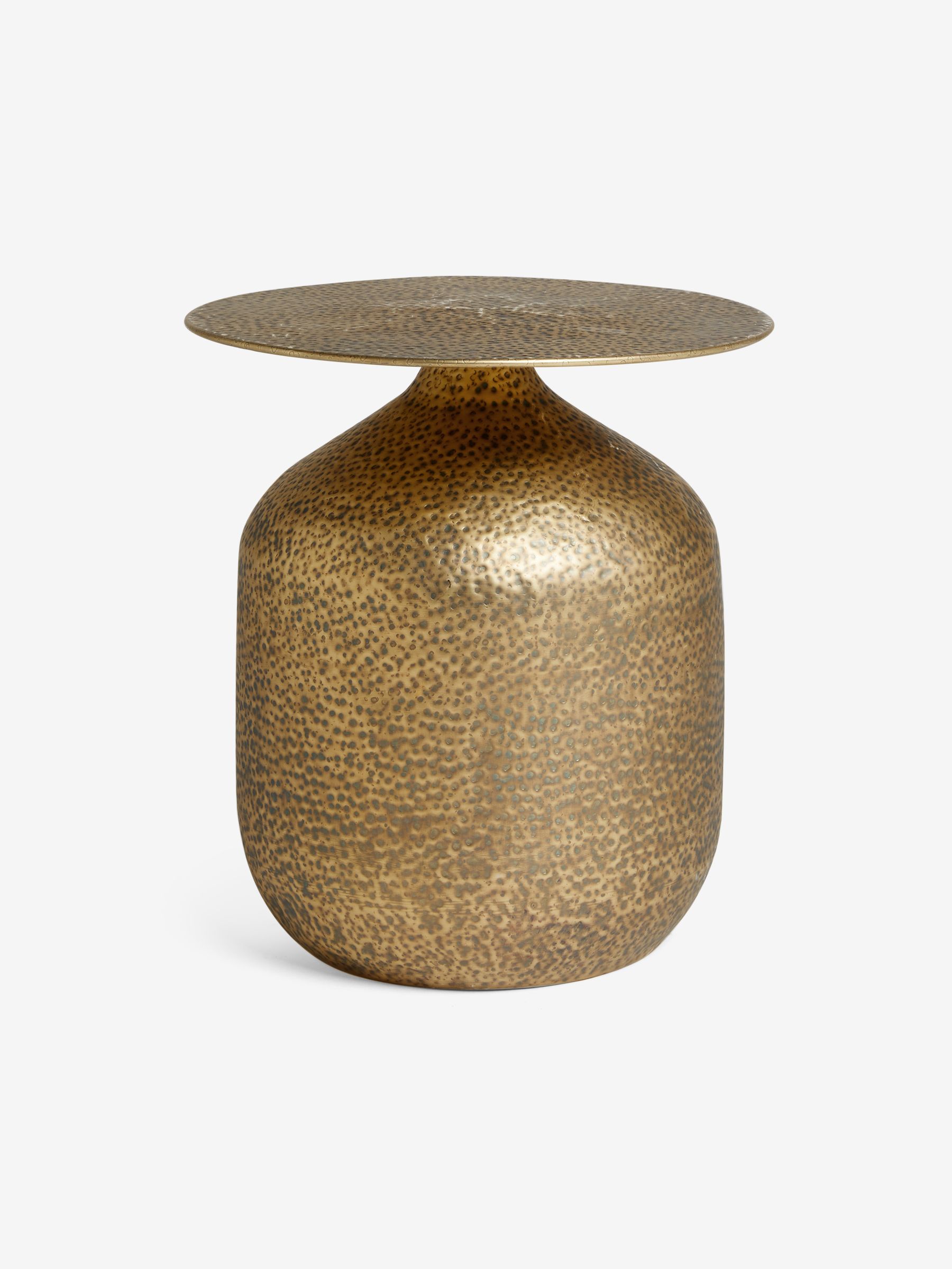 Zuri Side Table in Hammered Brass - Image 7 of 7