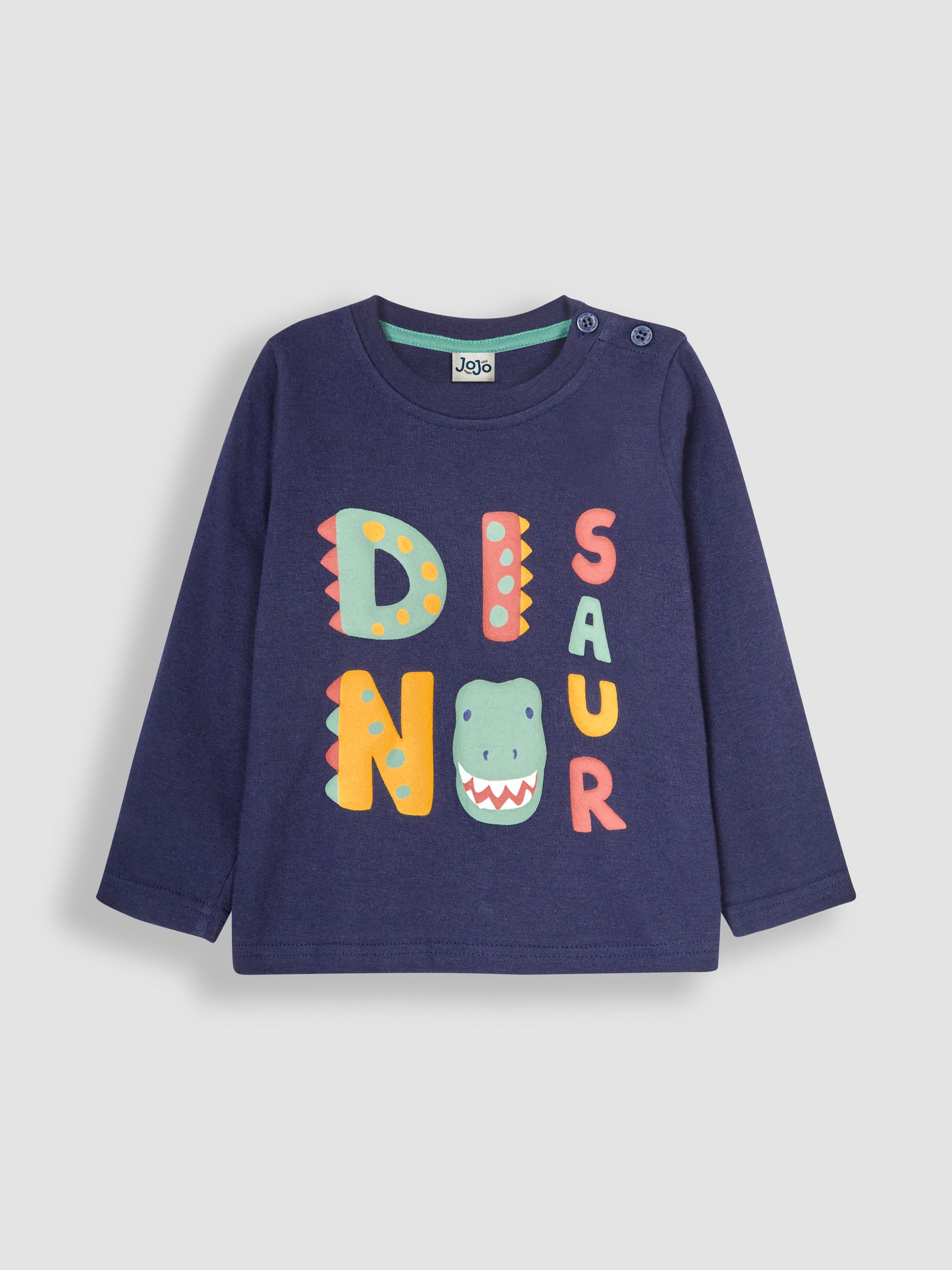 Navy Blue Dinosaur Text Printed Top - Image 1 of 3