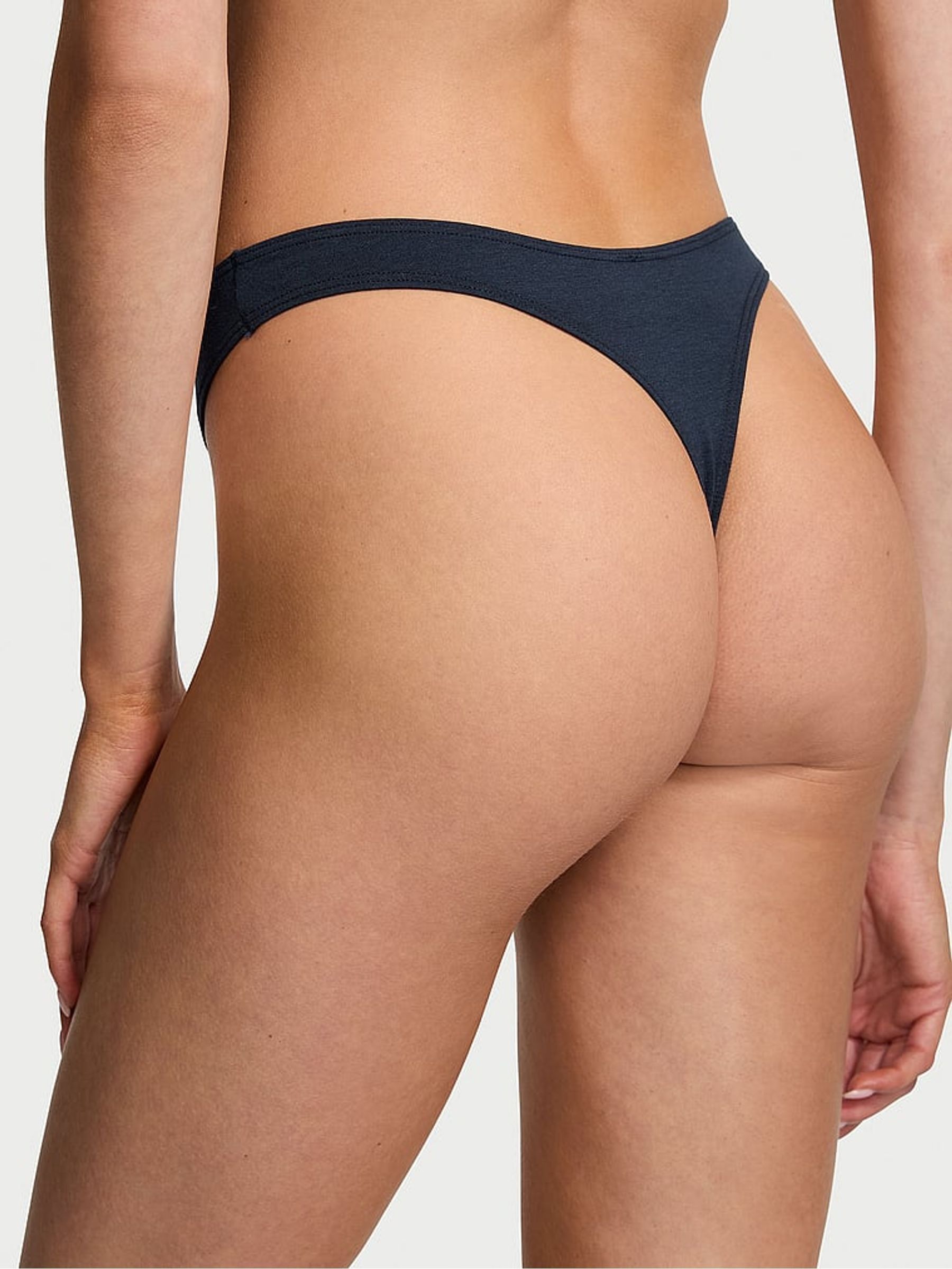 Noir Navy Blue Thong Knickers - Image 2 of 3