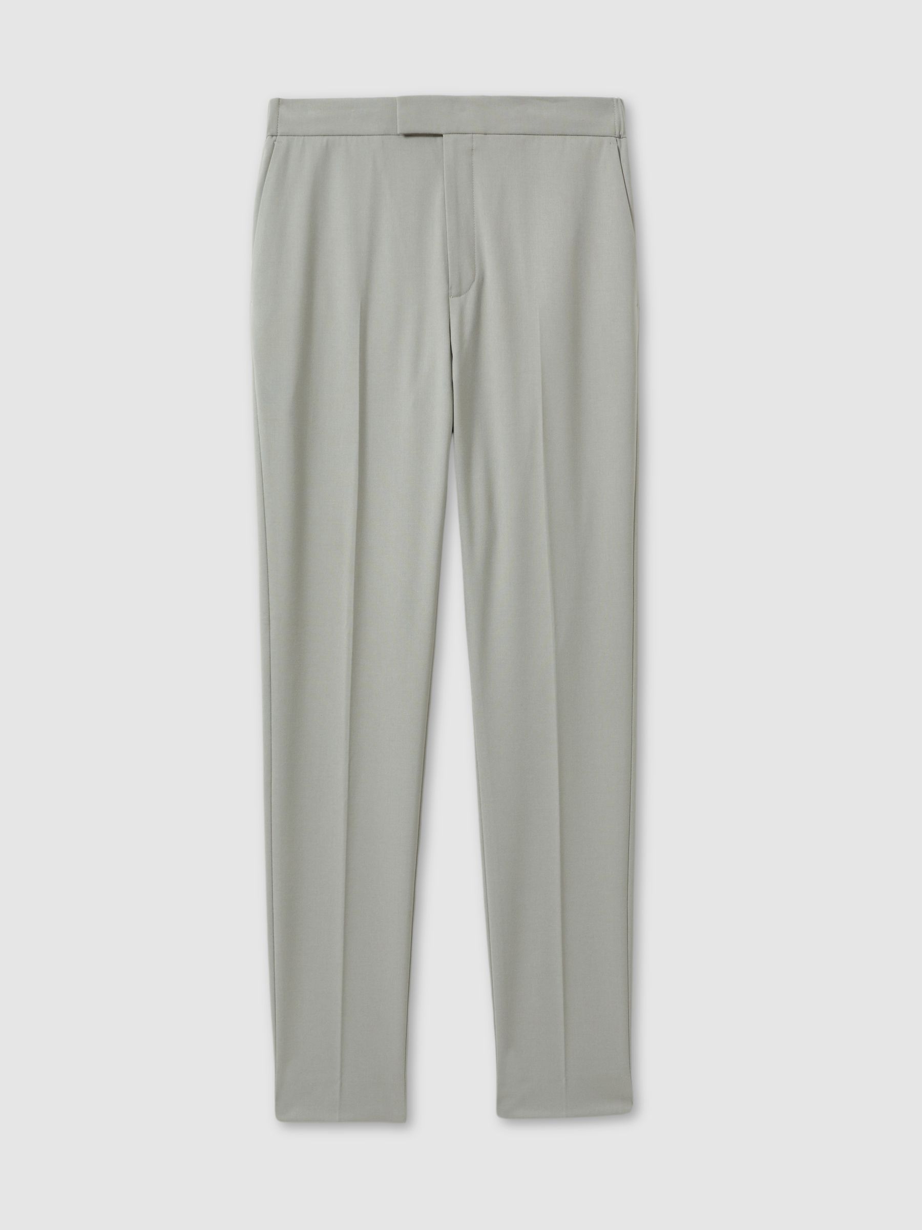 Slim-Fit Drawstring Trousers in Sage - Image 2 of 6