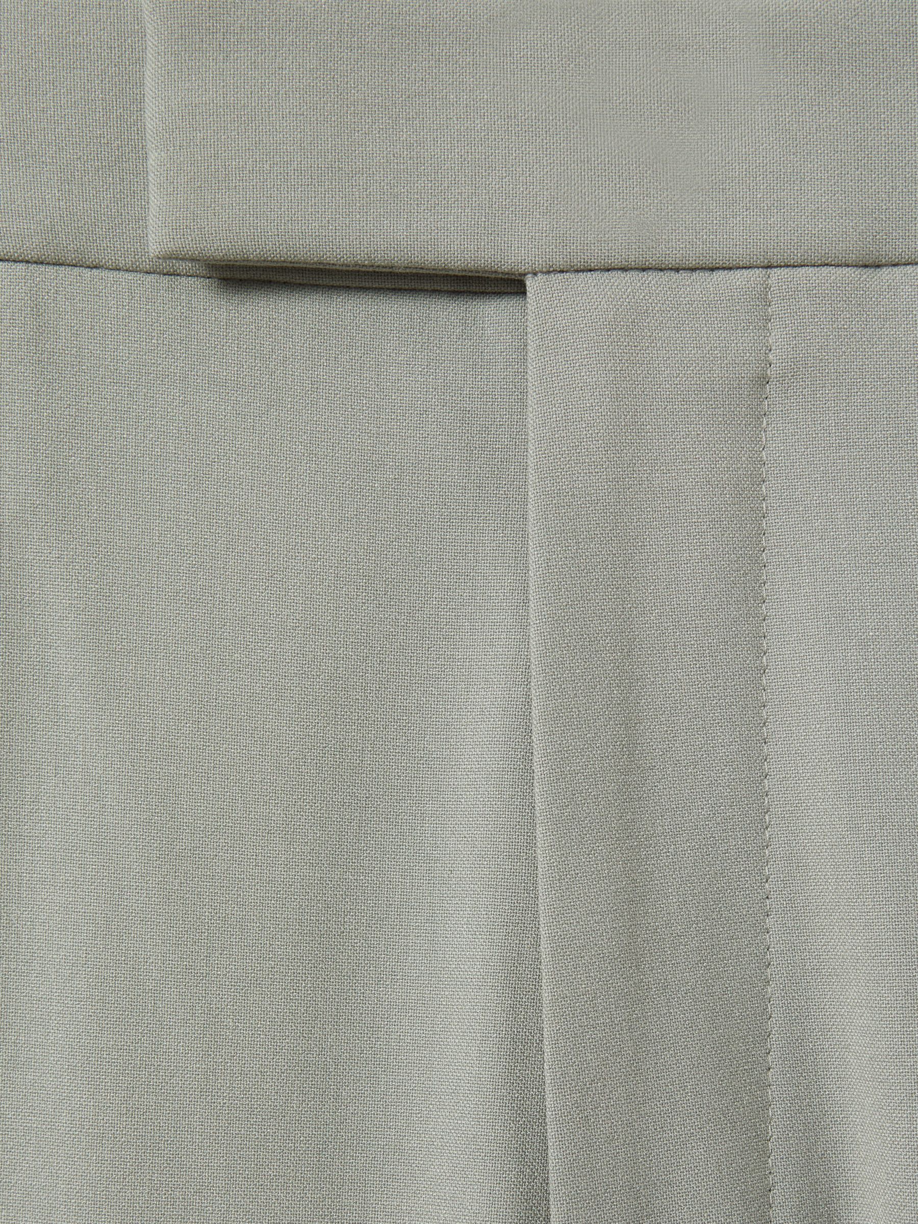 Slim-Fit Drawstring Trousers in Sage - Image 6 of 6