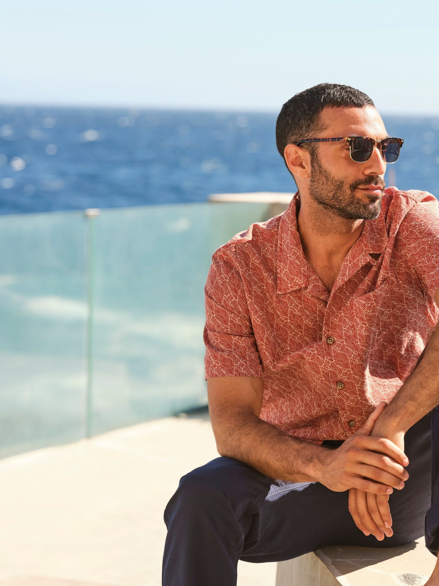 Dempsey Red Leaf Print Shirt - Image 2 of 8
